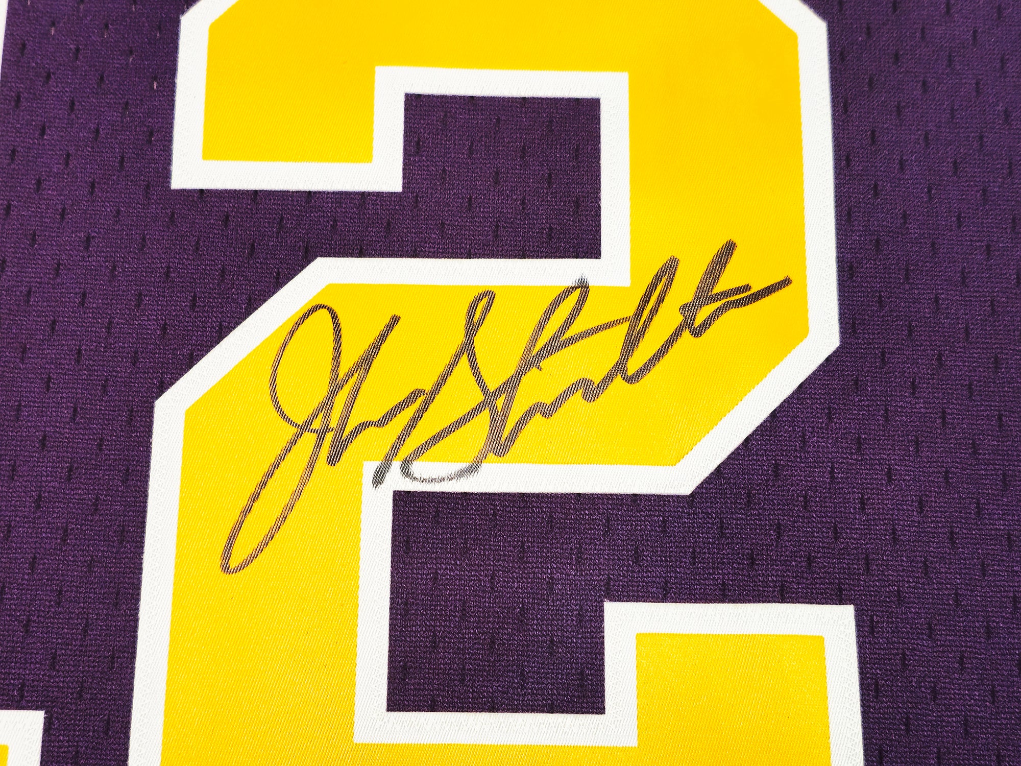 Utah Jazz John Stockton Autographed Purple Authentic Mitchell & Ness 1991-92 Hardwood Classic Swingman Jersey Size L Beckett BAS Witness Stock #224354 - Image 4