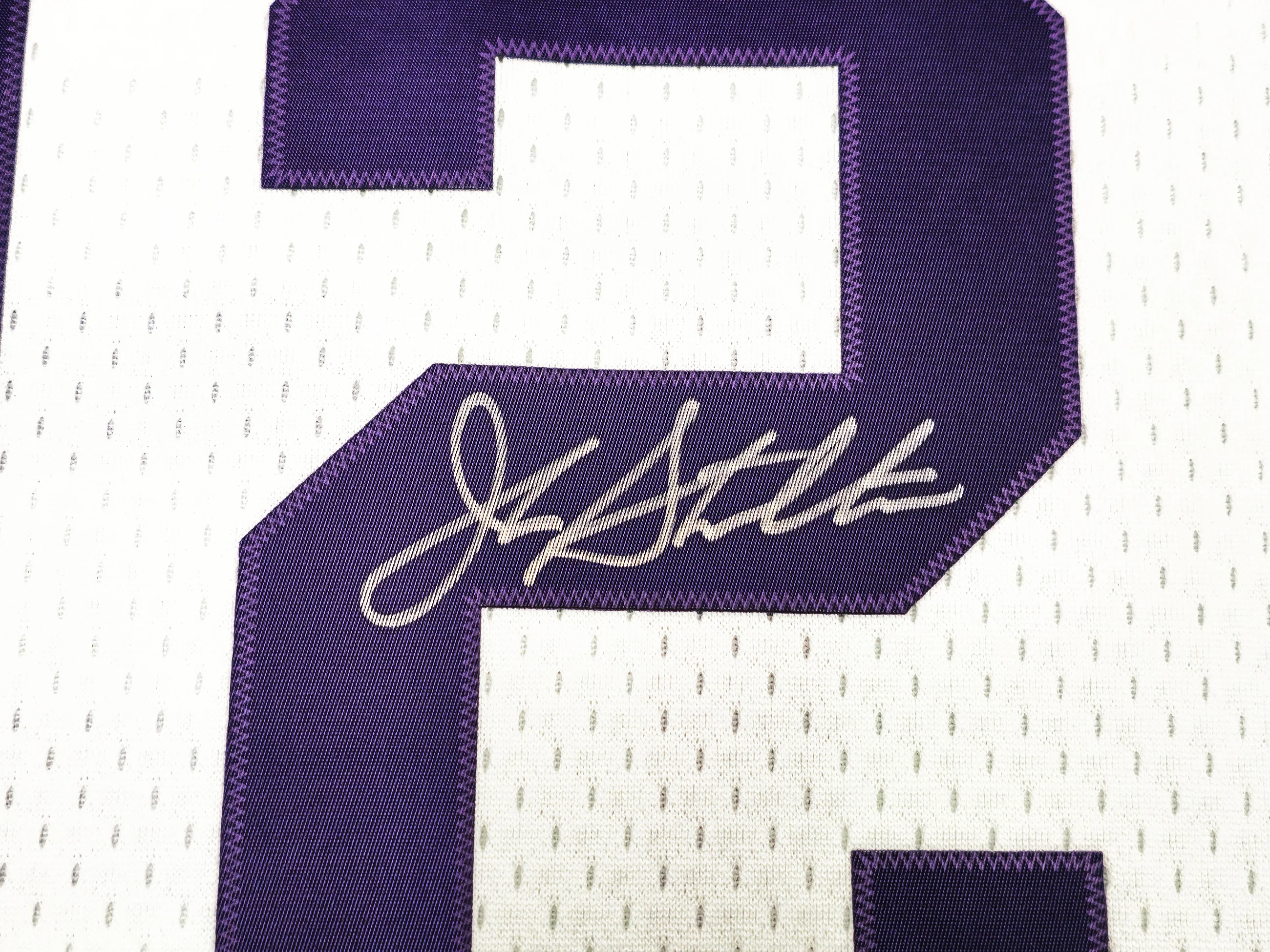 Utah Jazz John Stockton Autographed White Authentic Mitchell & Ness 1991-92 Hardwood Classic Swingman Jersey Size XL Beckett BAS Witness Stock #224338 - Image 4