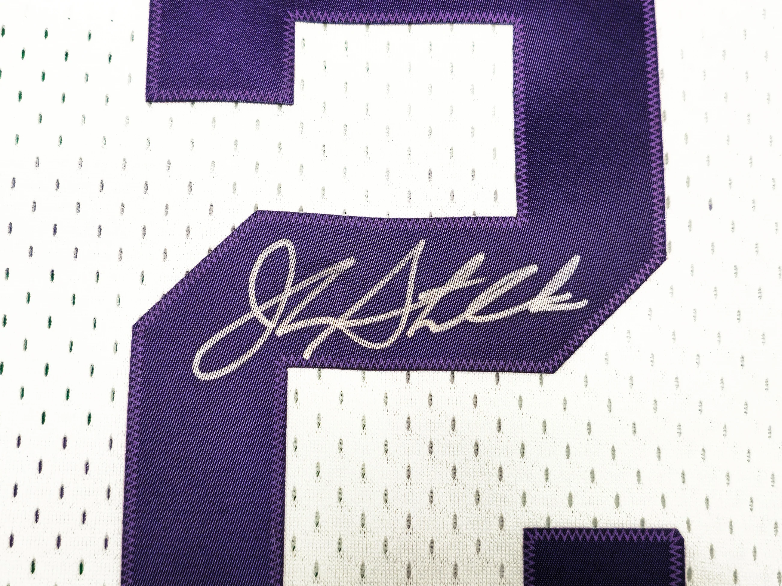 Utah Jazz John Stockton Autographed White Authentic Mitchell & Ness 1991-92 Hardwood Classic Swingman Jersey Size XXL Beckett BAS Witness Stock #224337 - Image 4