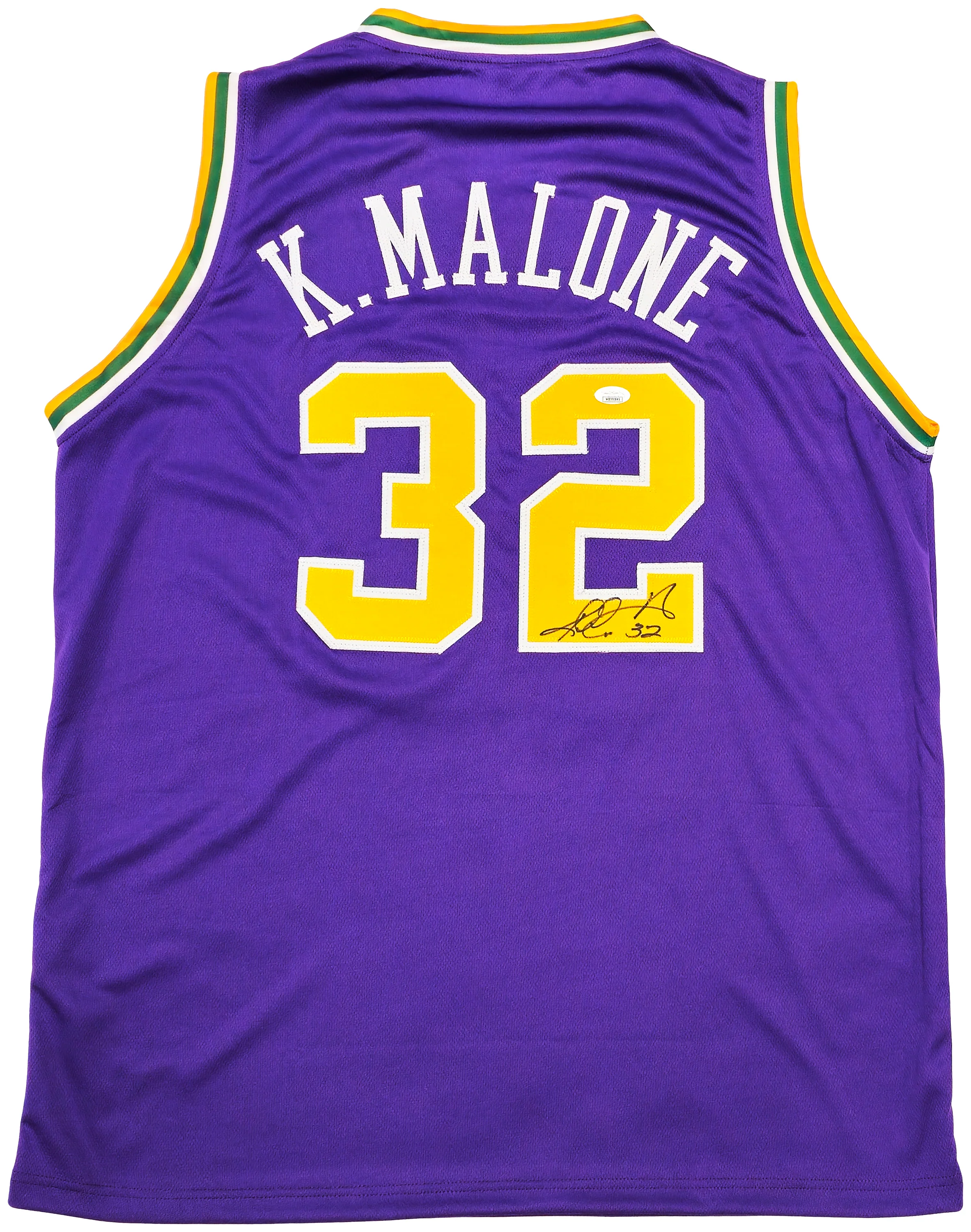 Utah Jazz Karl Malone Autographed Purple Jersey JSA Stock #237063 - Image 2