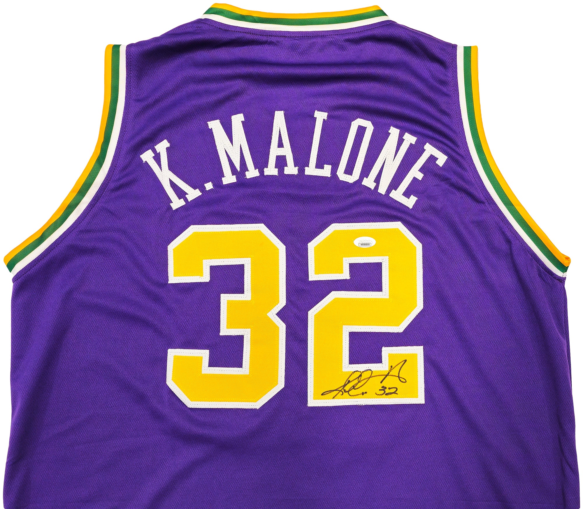 Utah Jazz Karl Malone Autographed Purple Jersey JSA Stock #237063 - Image 3