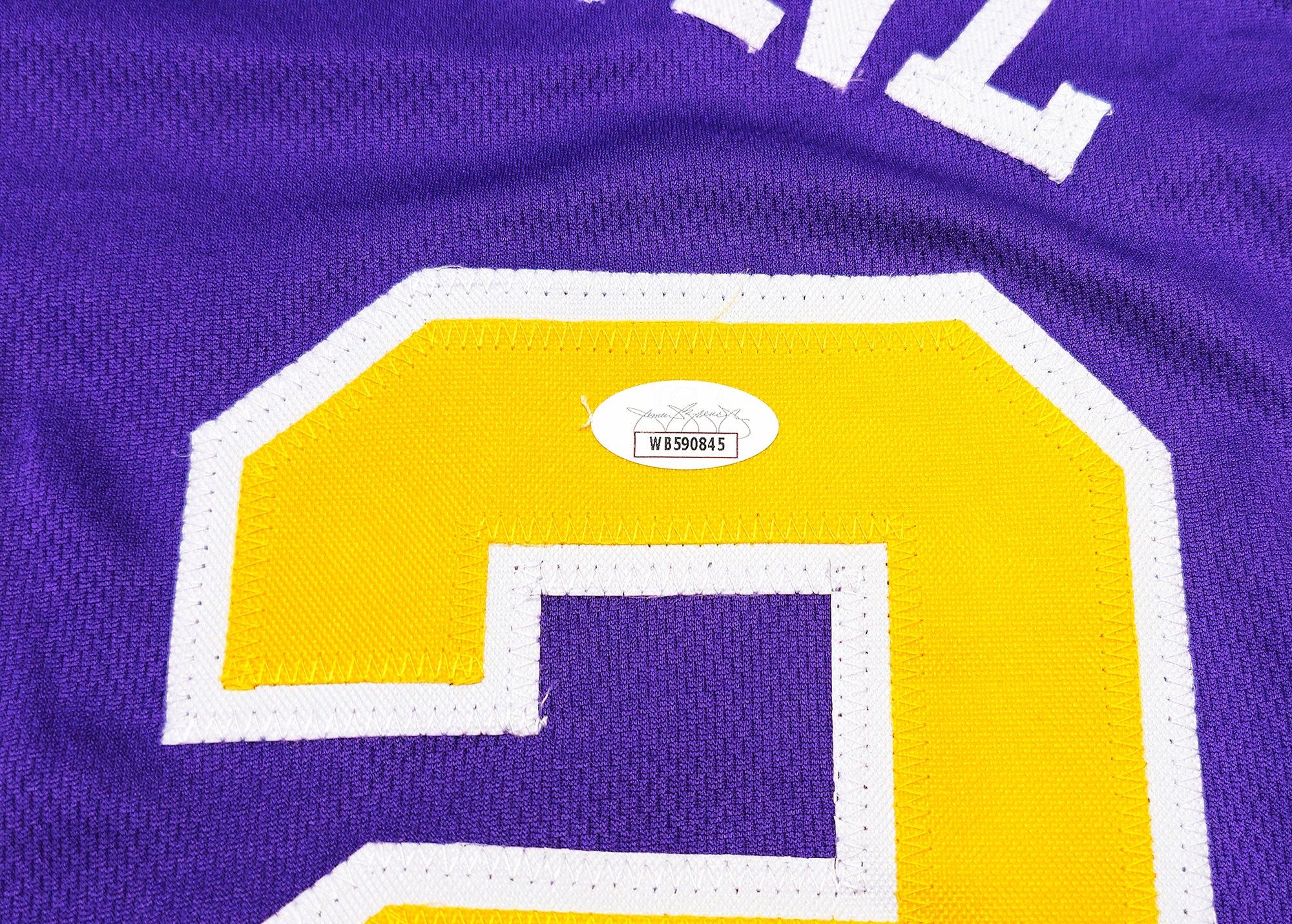 Utah Jazz Karl Malone Autographed Purple Jersey JSA Stock #237063 - Image 5