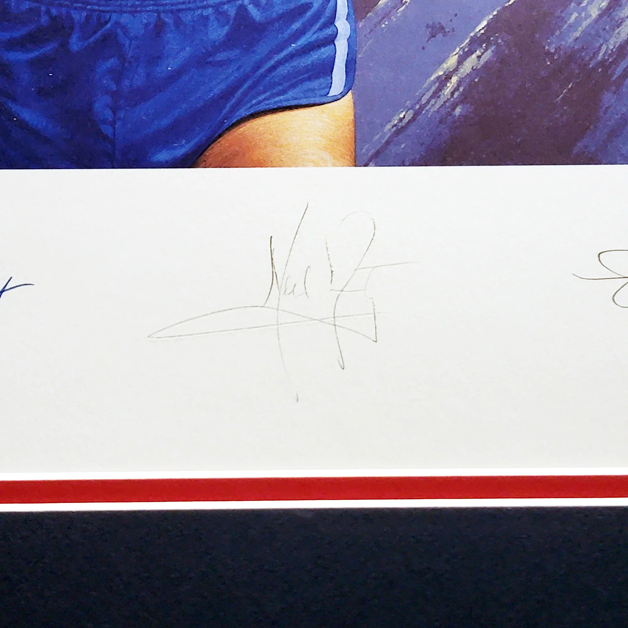 Victory Autographed Framed 19x22 Lithograph Photo With 7 Signatures Including Neil Armstrong, Muhammad Ali, & Hank Aaron #/100 With Artist Proof PSA/DNA Stock #210992 - Image 3