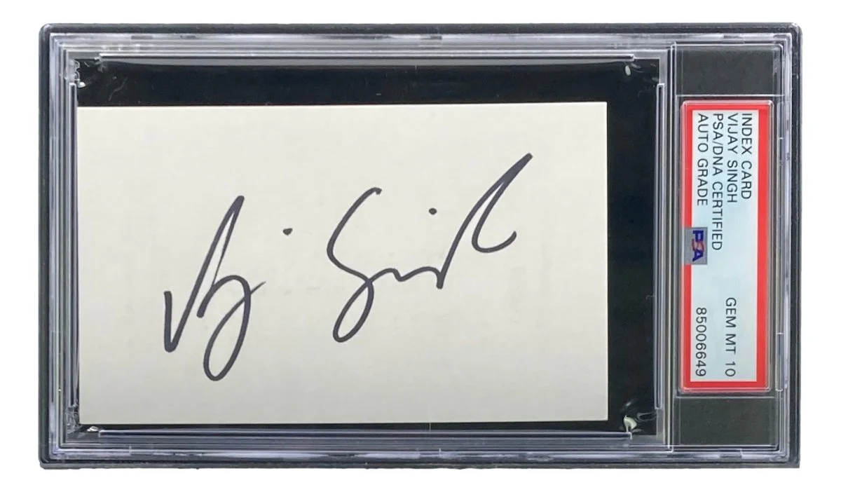 Vijay Singh Signed Slabbed Index Card PSA/DNA Gem MT 10 - Image 4