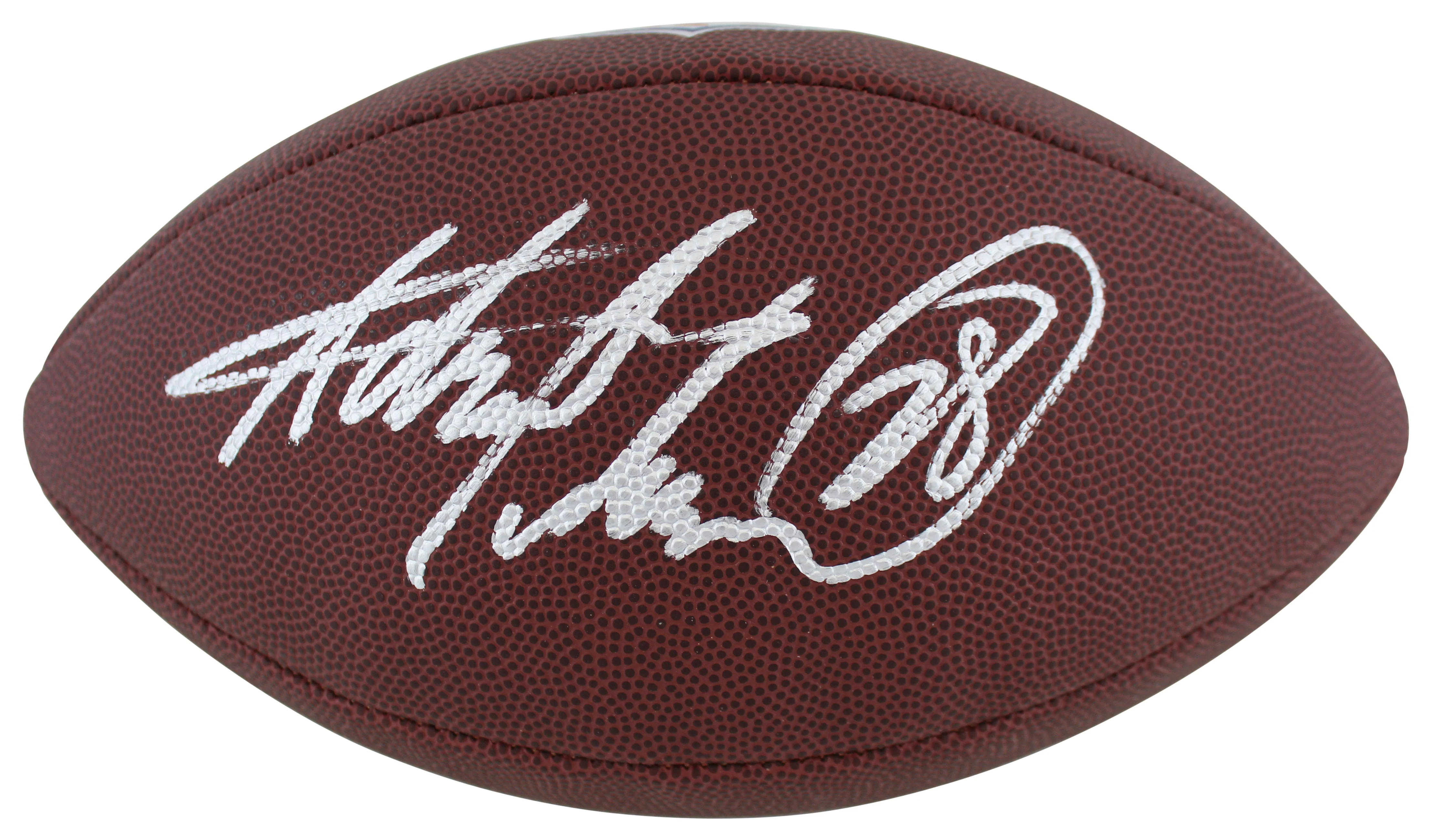 Vikings Adrian Peterson Signed Wilson Duke Replica Football W/ Case BAS Witness - Image 4