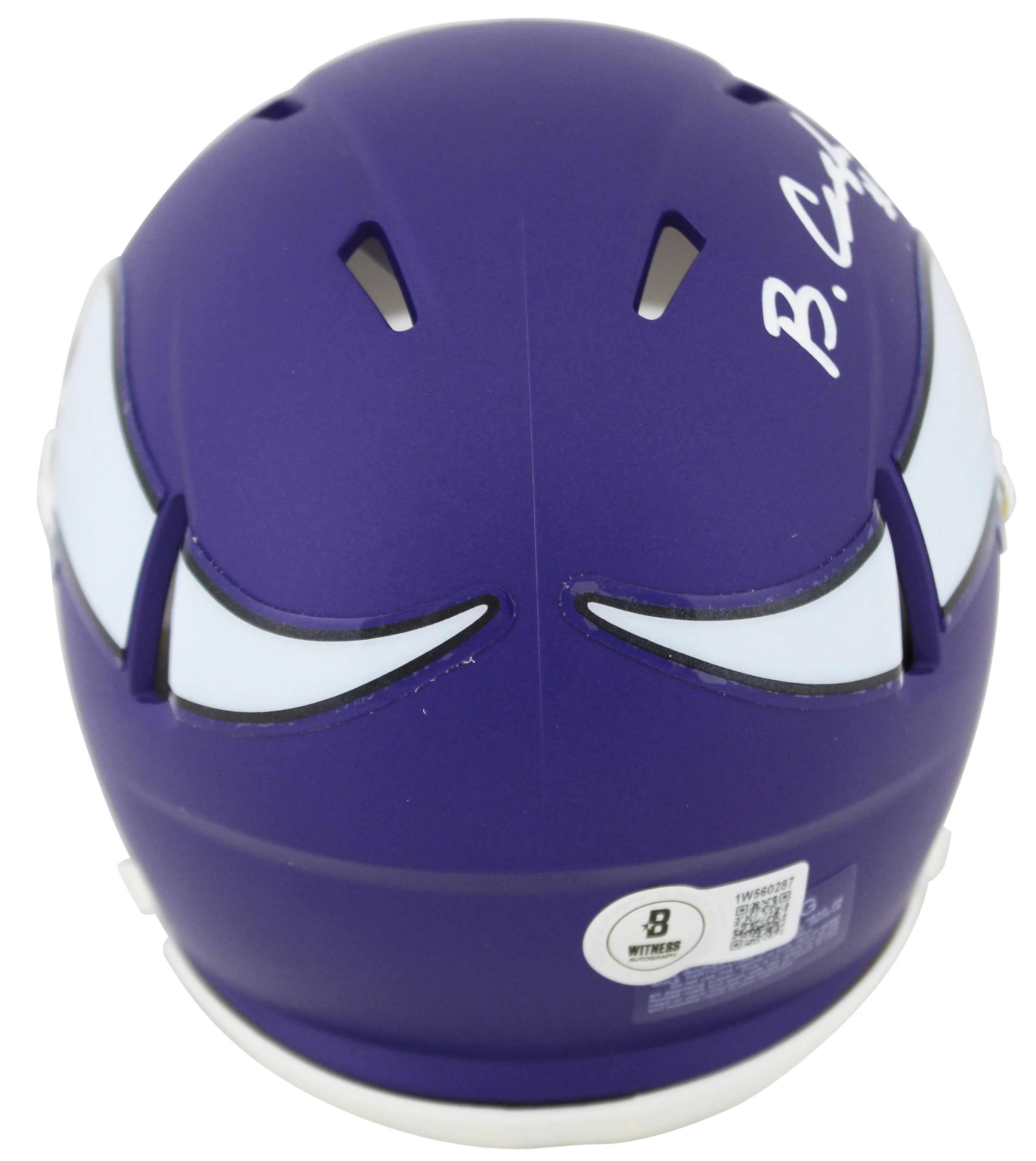 Vikings Blake Cashman Authentic Signed Speed Mini Helmet W/ Case BAS Witnessed - Image 4