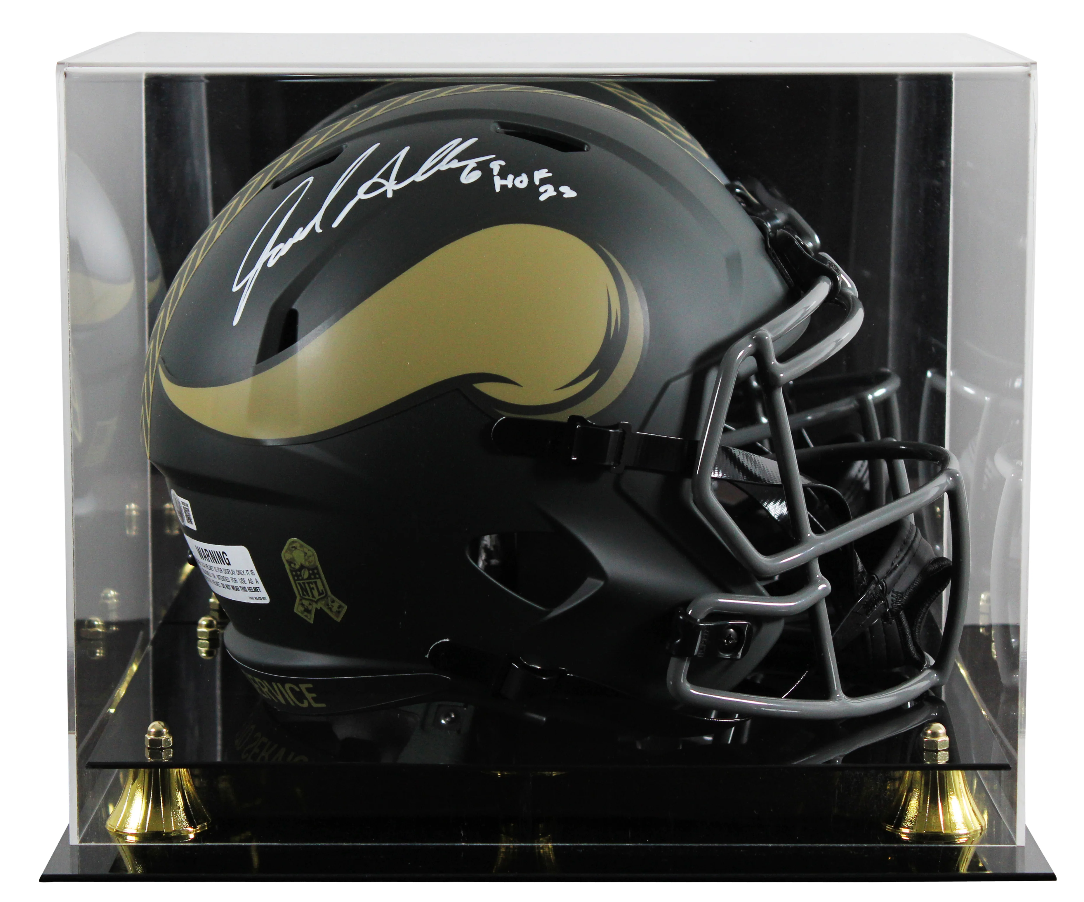 Vikings Jared Allen "HOF 25" Signed STS IV F/S Speed Rep Helmet W/ Case BAS Wit - Image 2