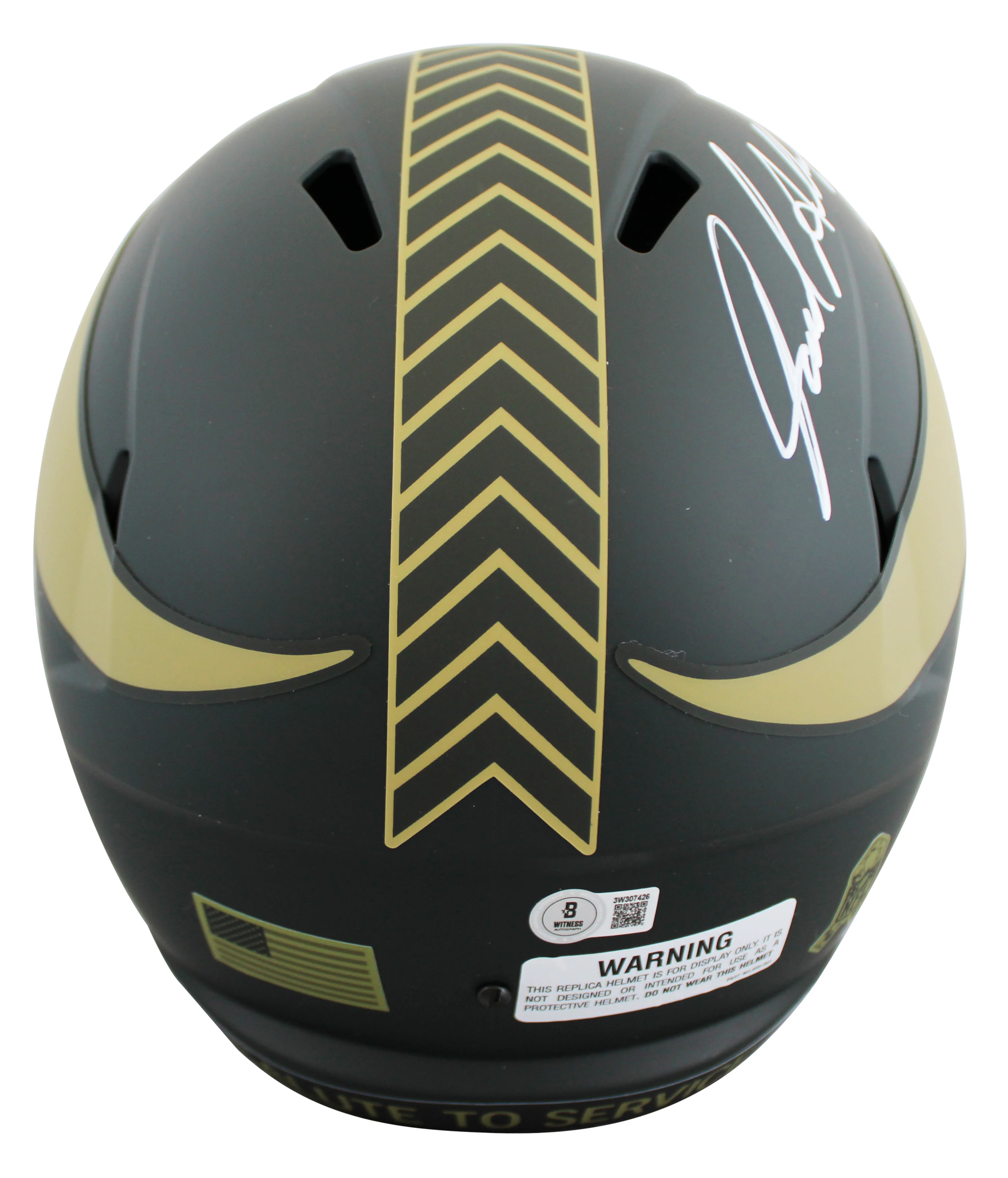 Vikings Jared Allen "HOF 25" Signed STS IV Full Size Speed Rep Helmet BAS Wit - Image 3