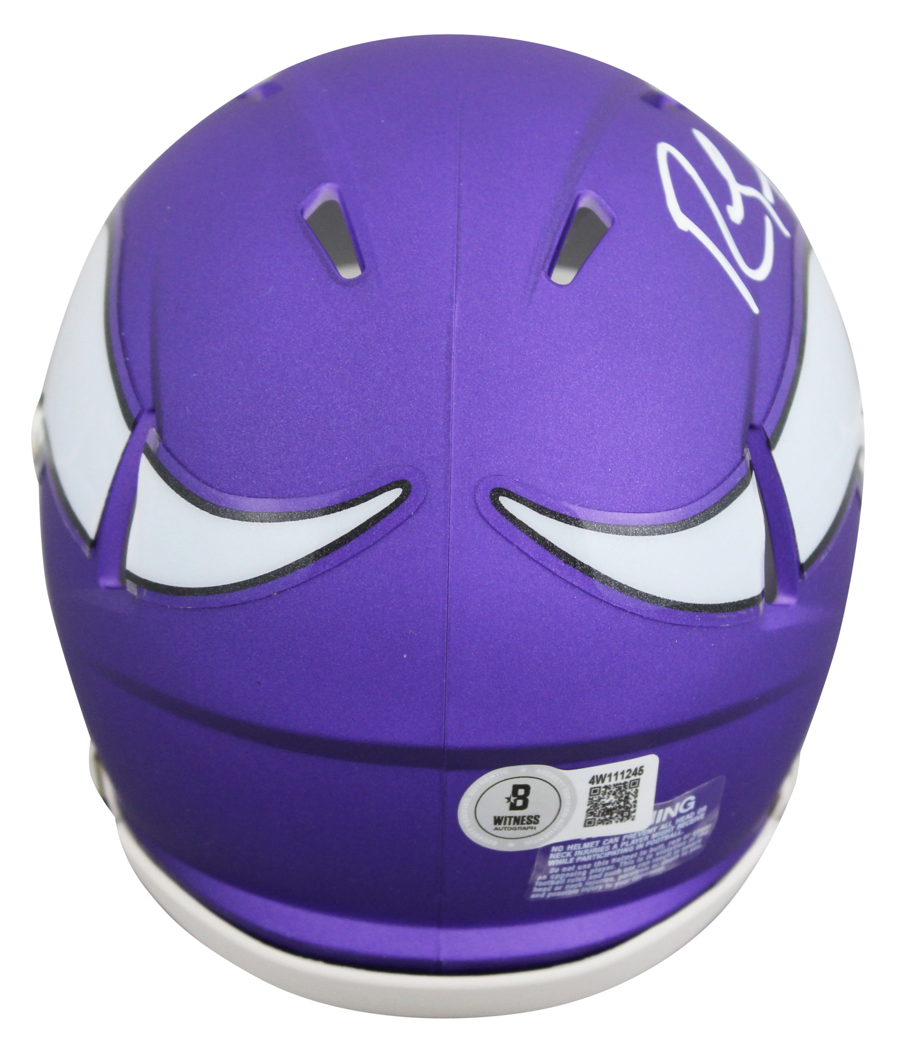 Vikings Randy Moss Authentic Signed Speed Mini Helmet W/ Case BAS Witnessed - Image 4