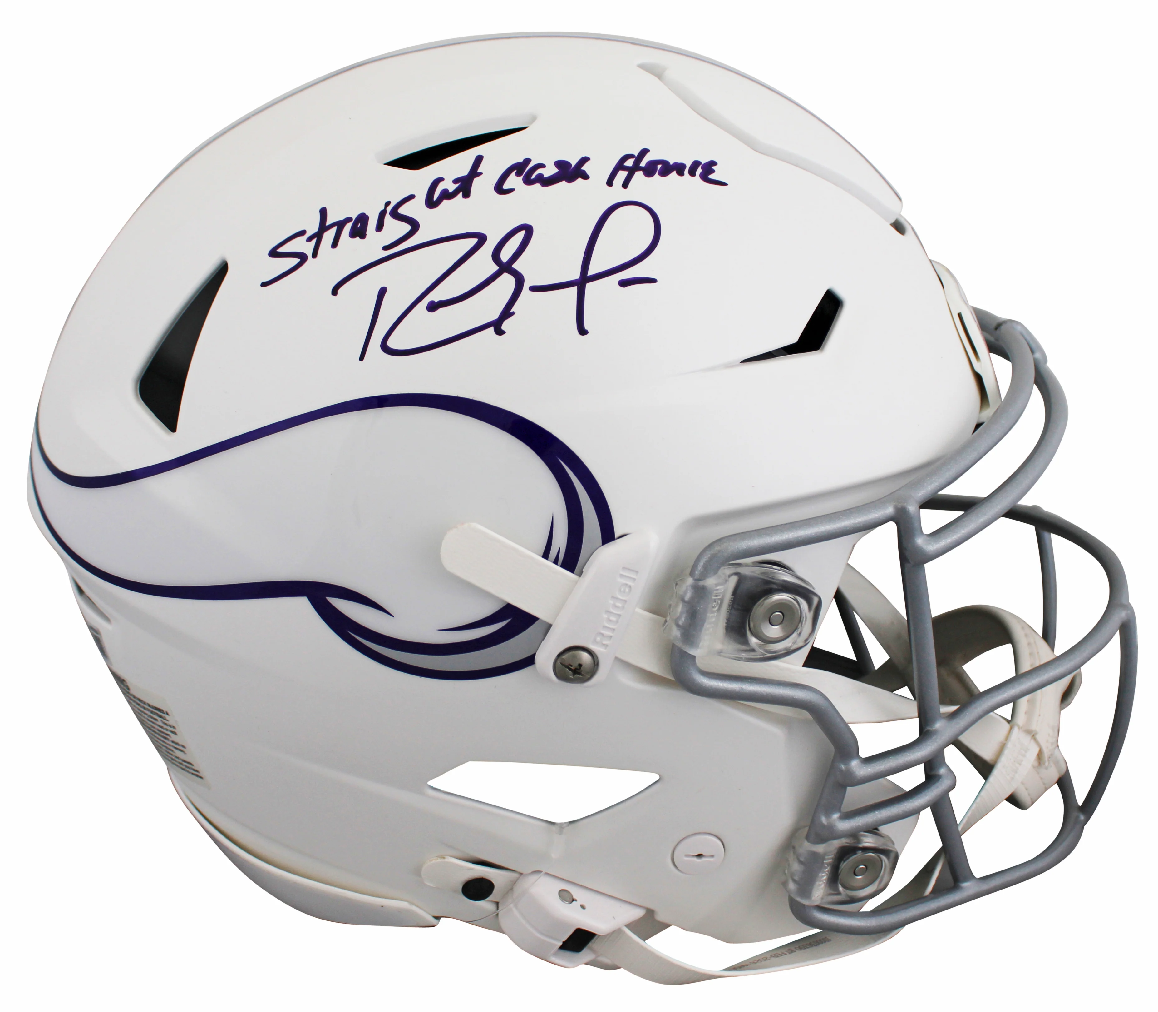 Vikings Randy Moss Signed 2024 On-Field Alt Speed Flex Full Size Helmet BAS Wit - Image 2