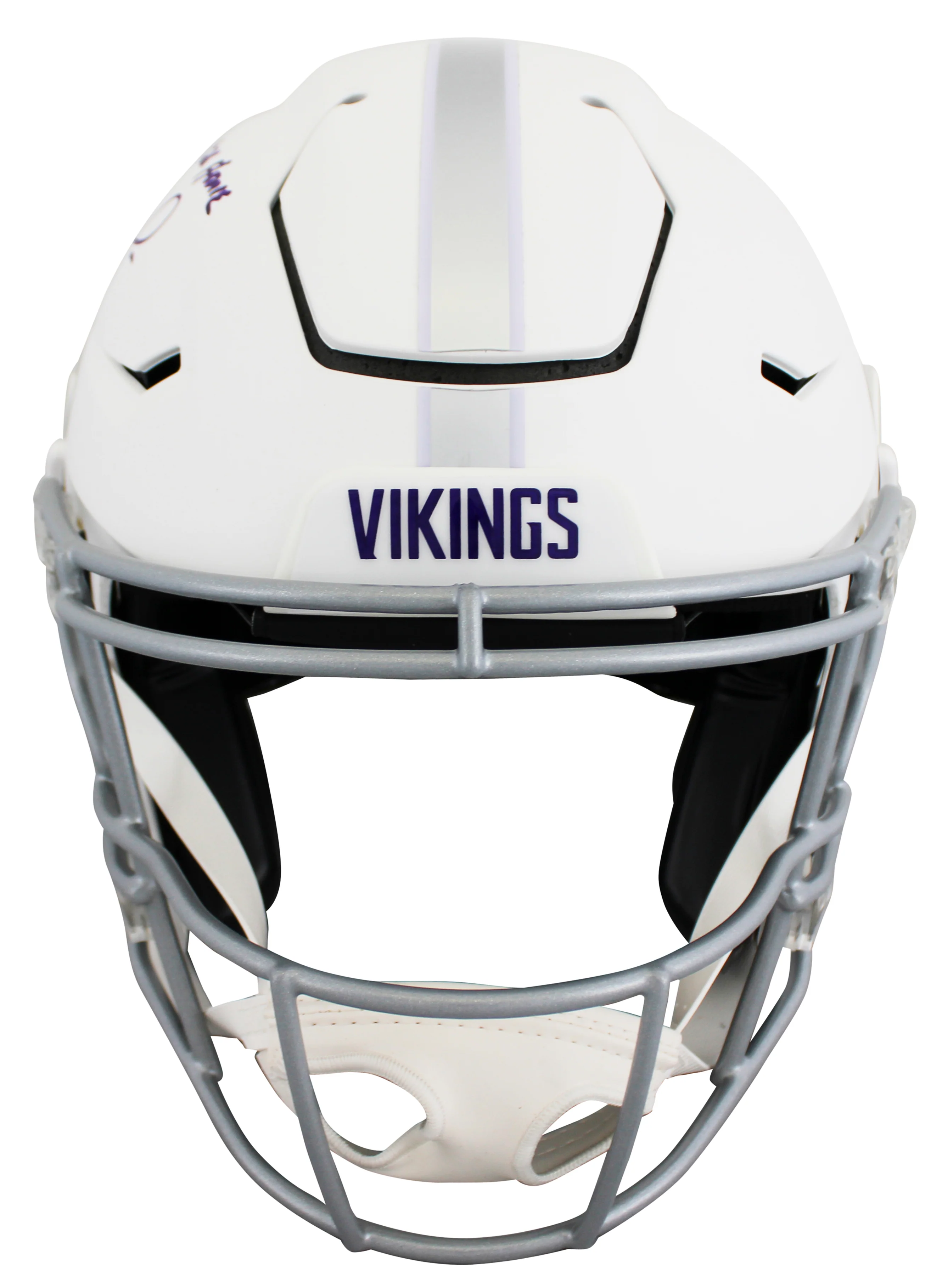 Vikings Randy Moss Signed 2024 On-Field Alt Speed Flex Full Size Helmet BAS Wit - Image 3