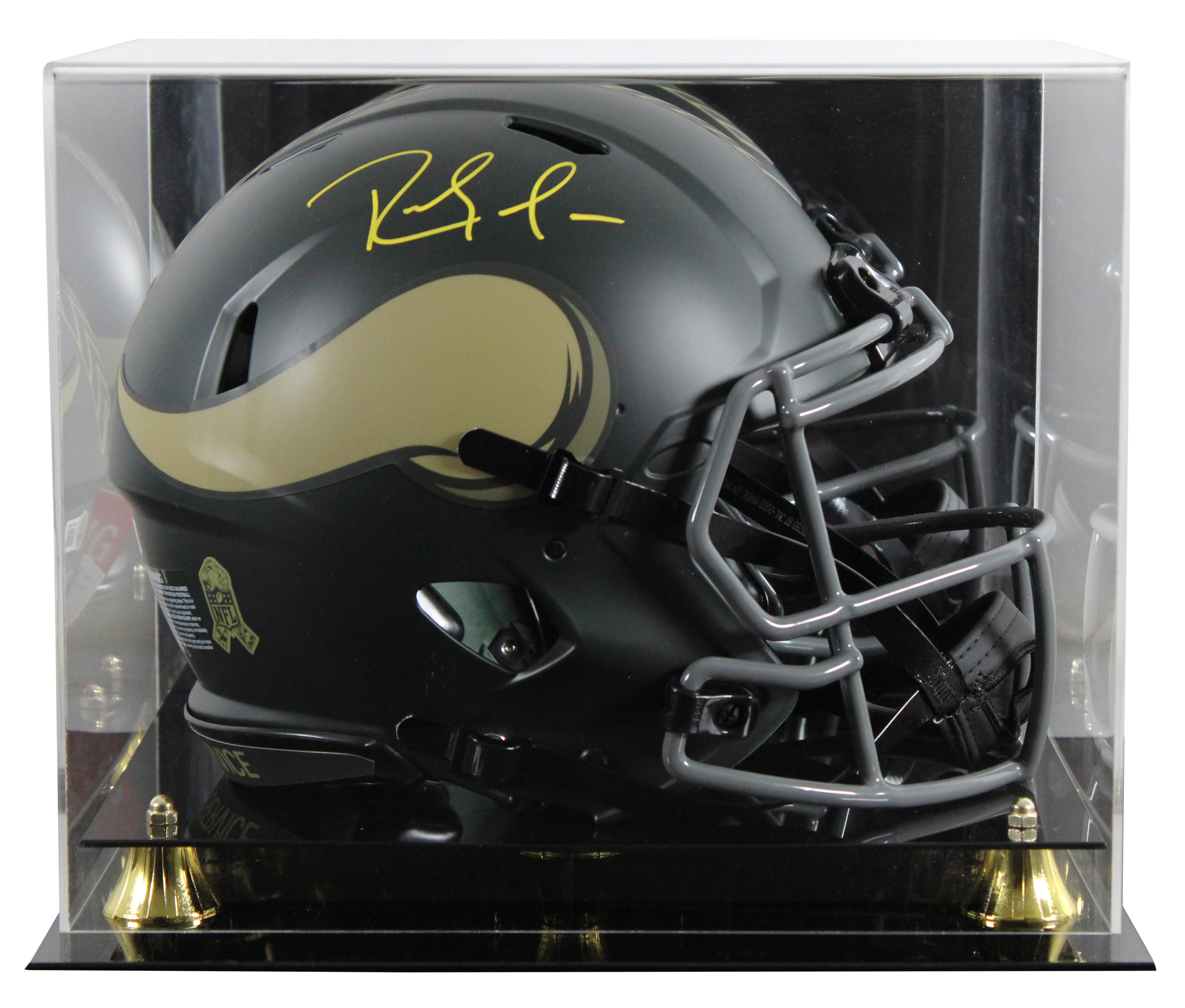 Vikings Randy Moss Signed STS IV Full Size Speed Proline Helmet W/ Case BAS Wit - Image 2