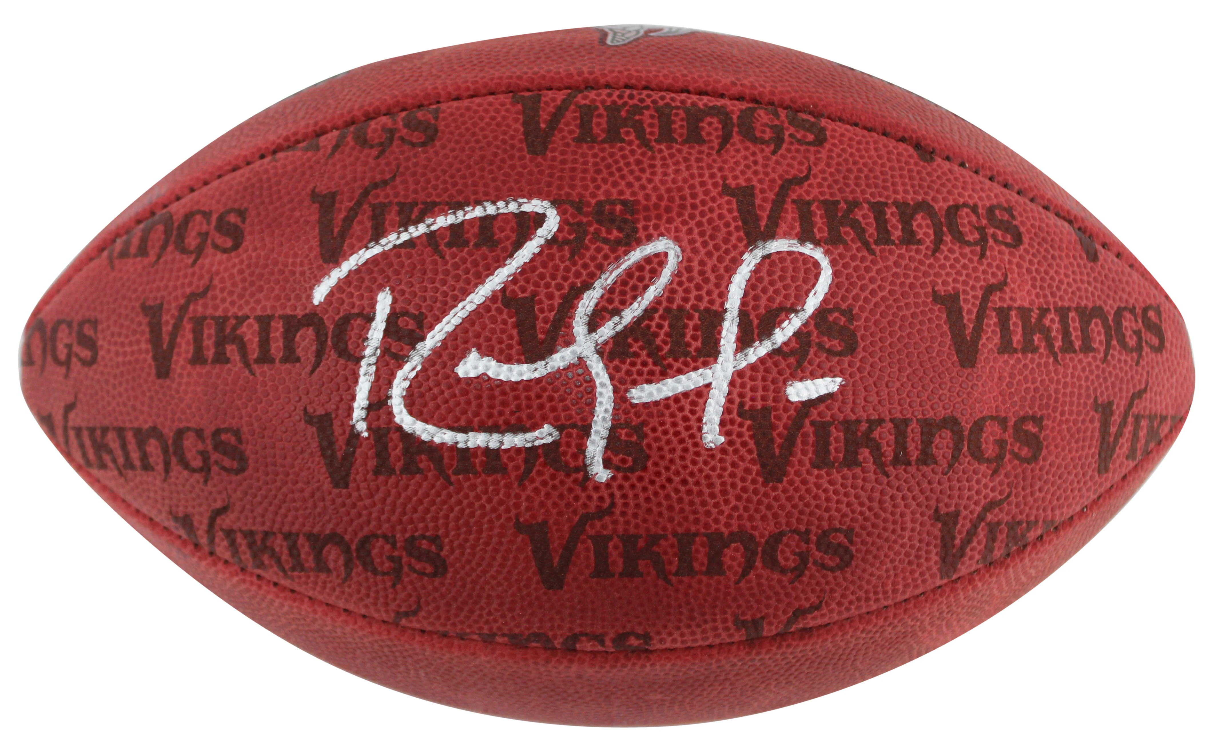 Vikings Randy Moss Signed "The Duke" Team Showcase Football W/ Case BAS Witness - Image 4