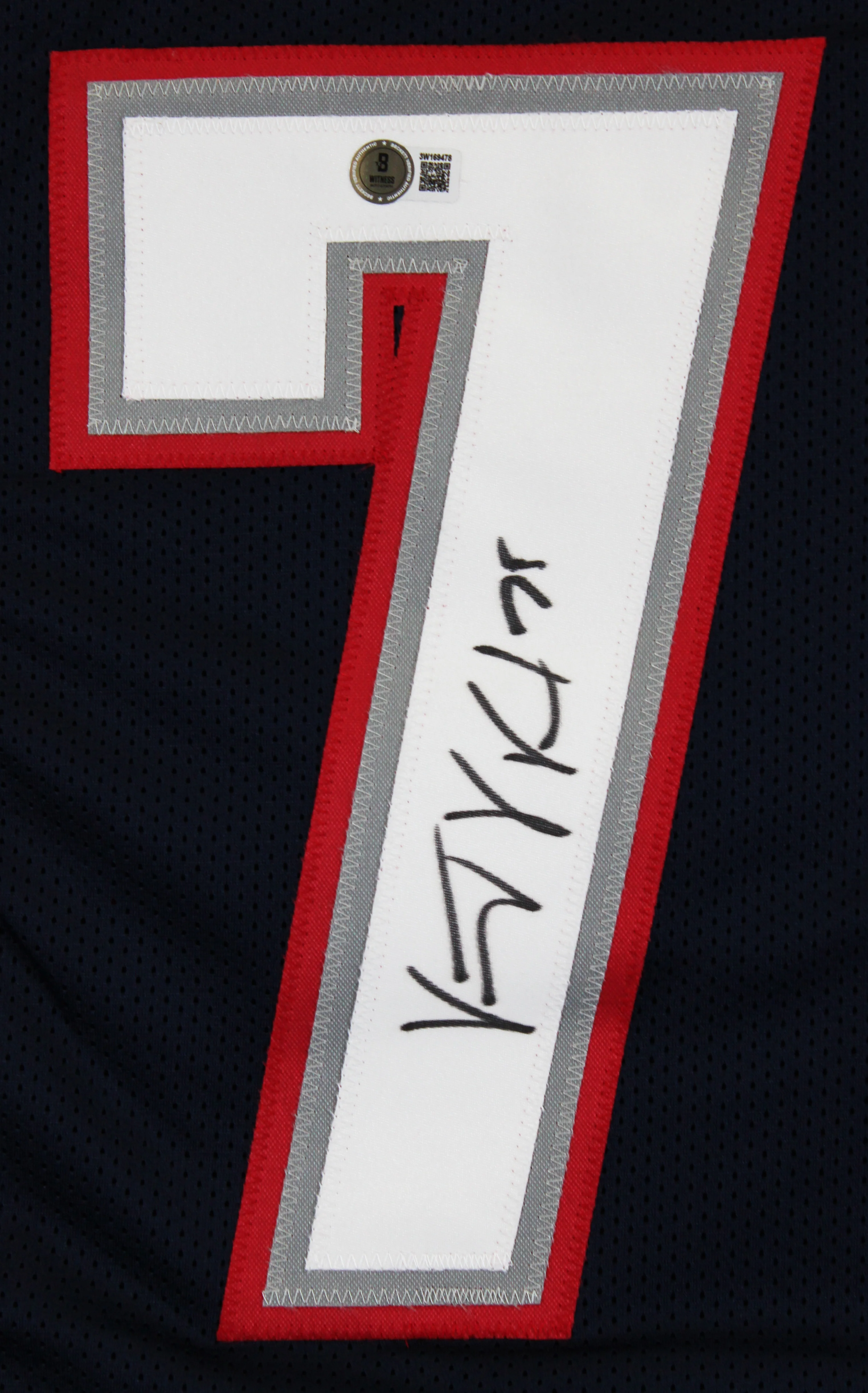 Vince Wilfork Authentic Signed Navy Pro Style Jersey Autographed BAS Witnessed - Image 3