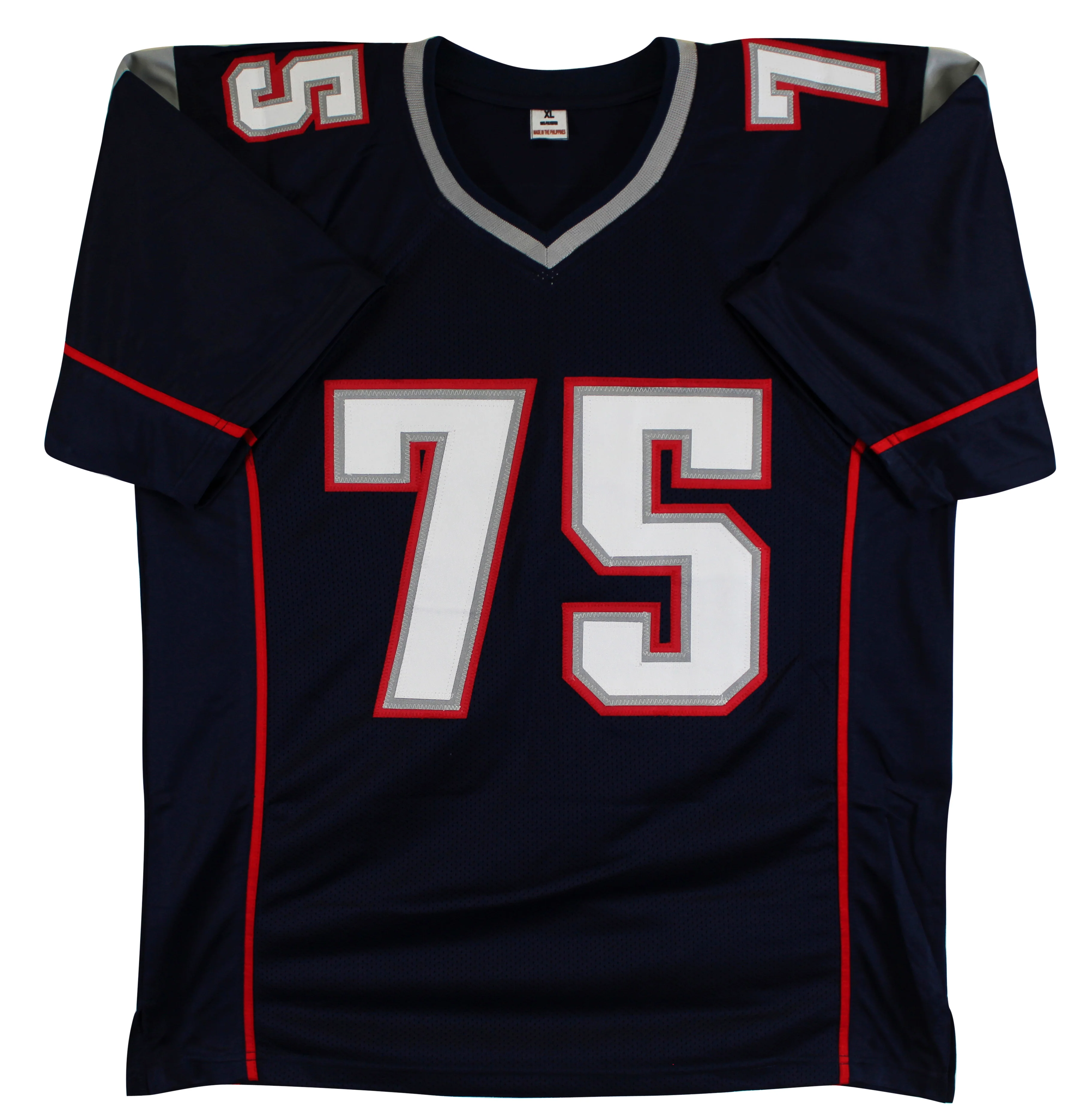 Vince Wilfork Authentic Signed Navy Pro Style Jersey Autographed BAS Witnessed - Image 4