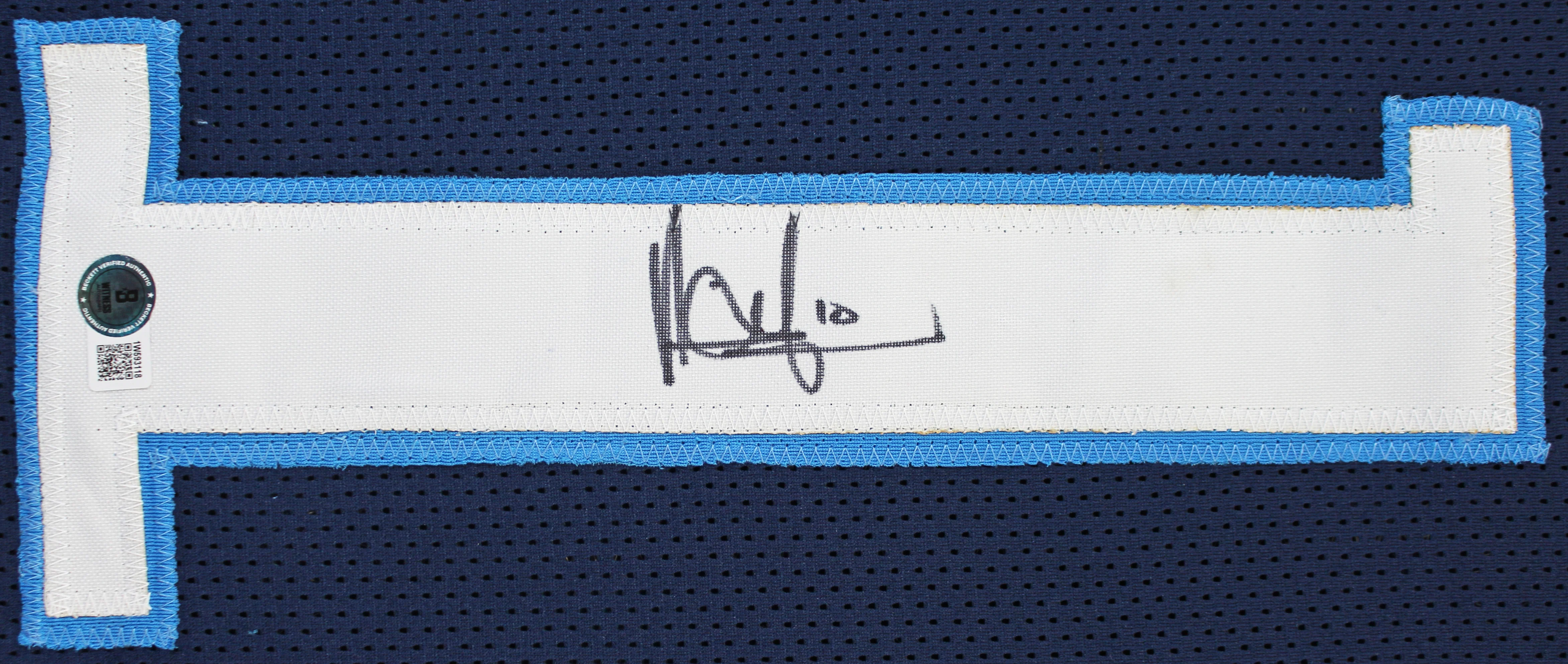 Vince Young Authentic Signed Blue Pro Style Framed Jersey BAS Witnessed - Image 3