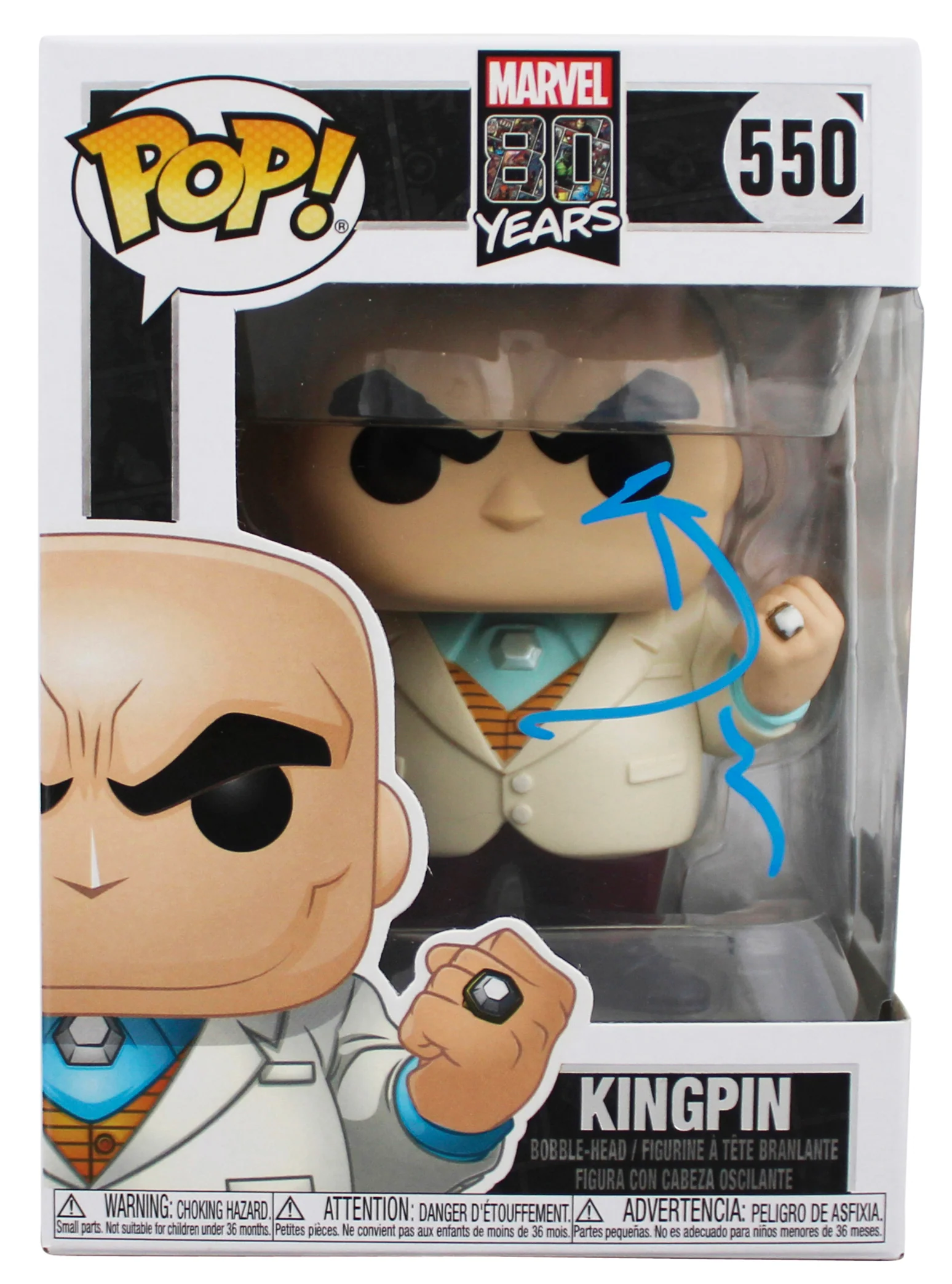 Vincent D'Onofrio Echo Signed Kingpin #550 Funko Pop Vinyl Figure BAS #BL69286 - Image 2