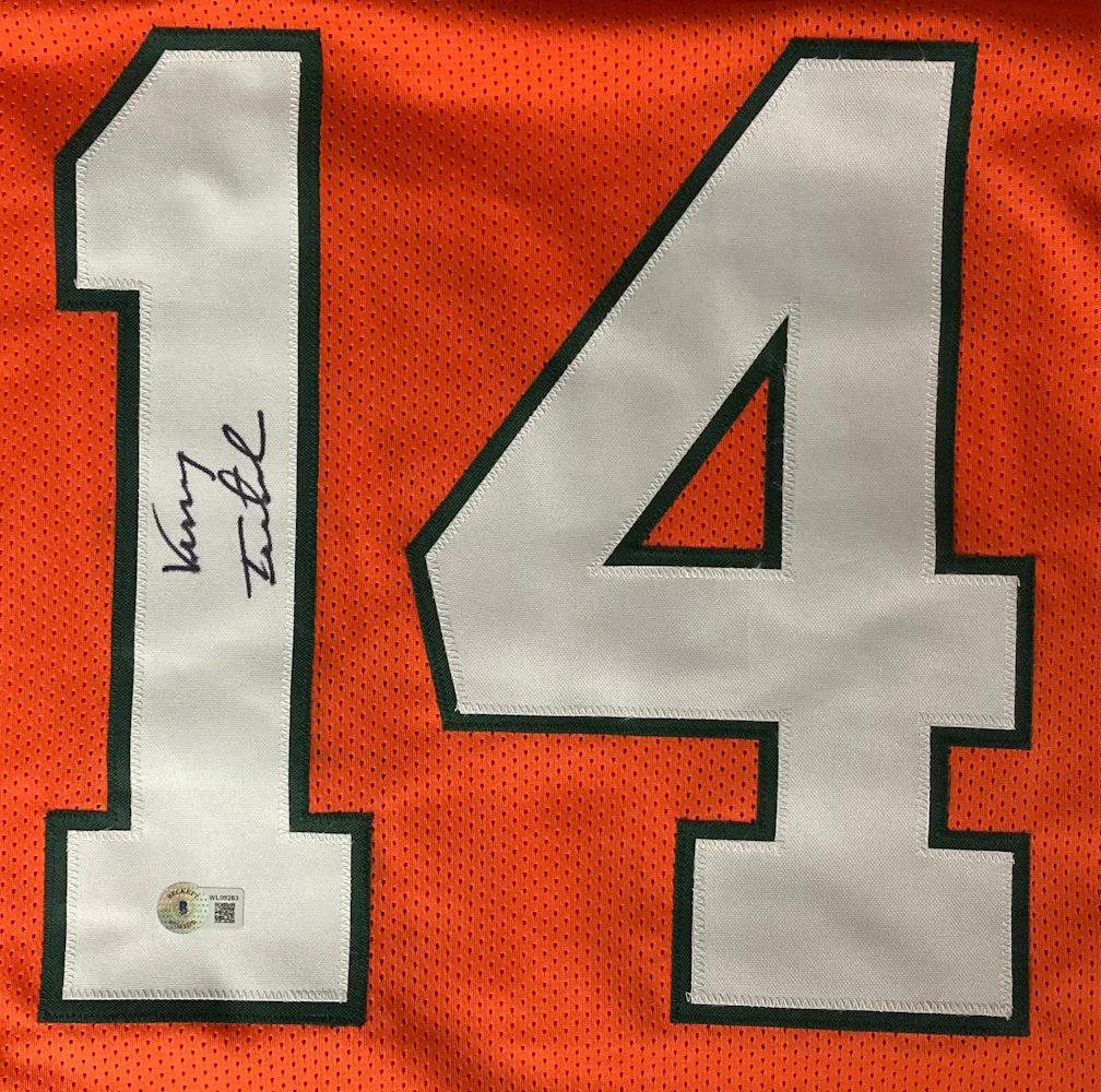 Vinny Testaverde Miami Signed College Football Jersey BAS ITP - Image 3