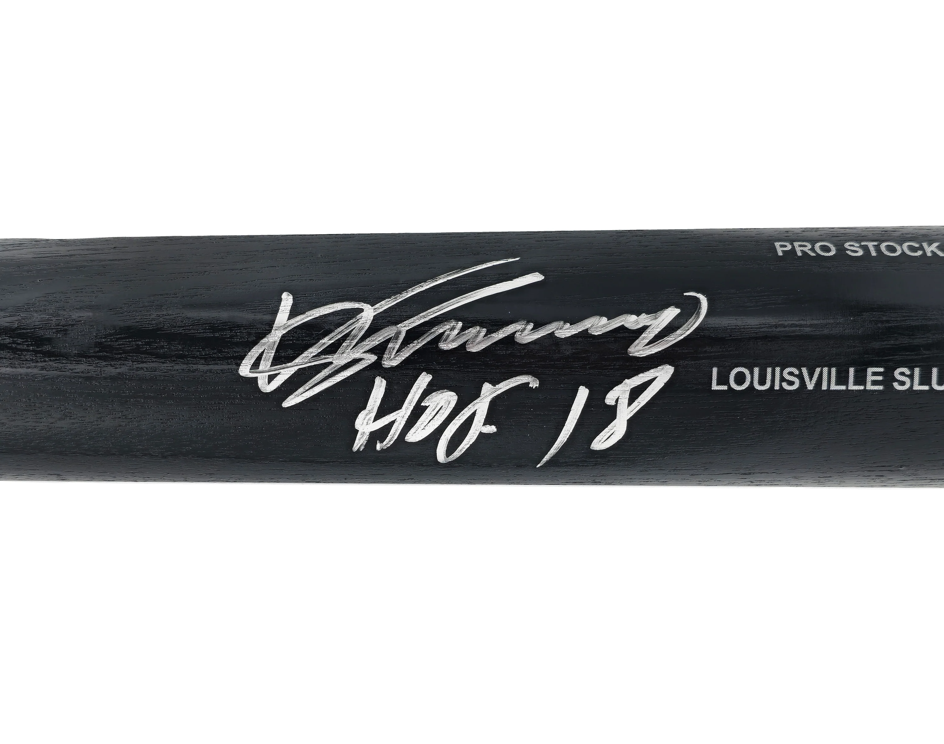 Vladimir Guerrero Sr. Autographed Black Louisville Slugger Baseball Bat Anaheim Angels "HOF 18" Beckett BAS Witness Stock #229987 - Image 4