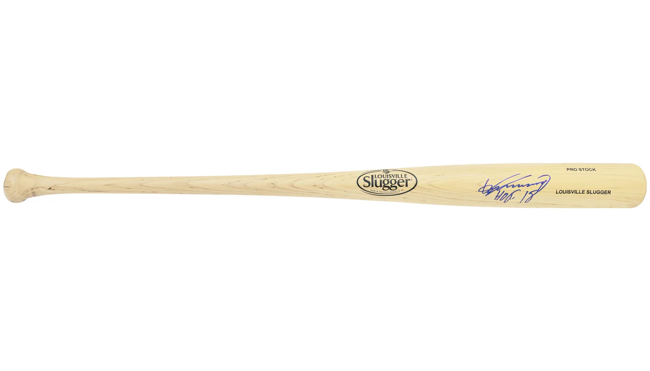 Vladimir Guerrero Sr. Autographed Blonde Louisville Slugger Baseball Bat Anaheim Angels "HOF 18" Beckett BAS Witness Stock #229986 - Image 3