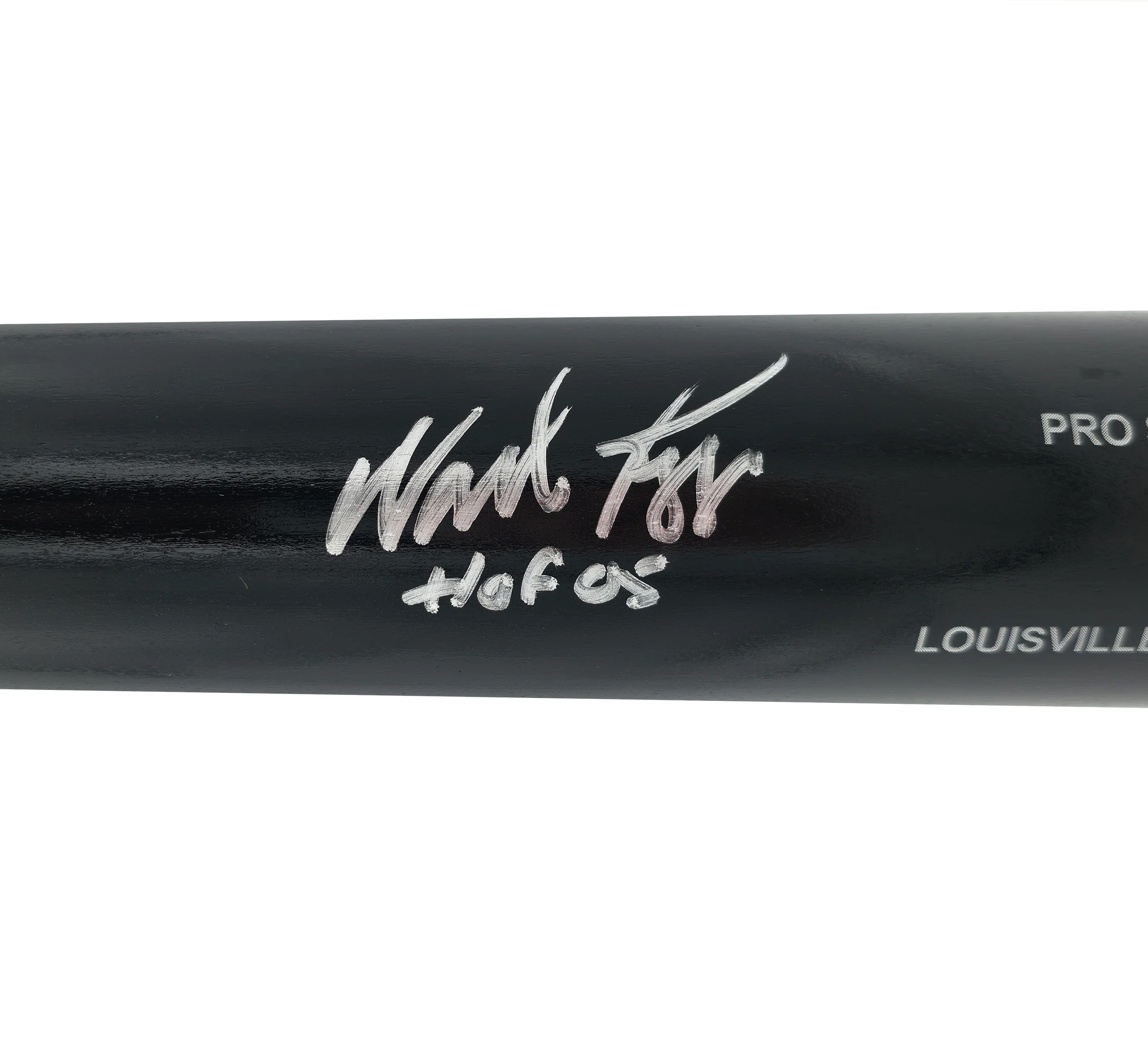 Wade Boggs Autographed Black Louisville Slugger Pro Stock Baseball Bat Boston Red Sox "HOF 05" Beckett BAS Witness Stock #253583 - Image 3