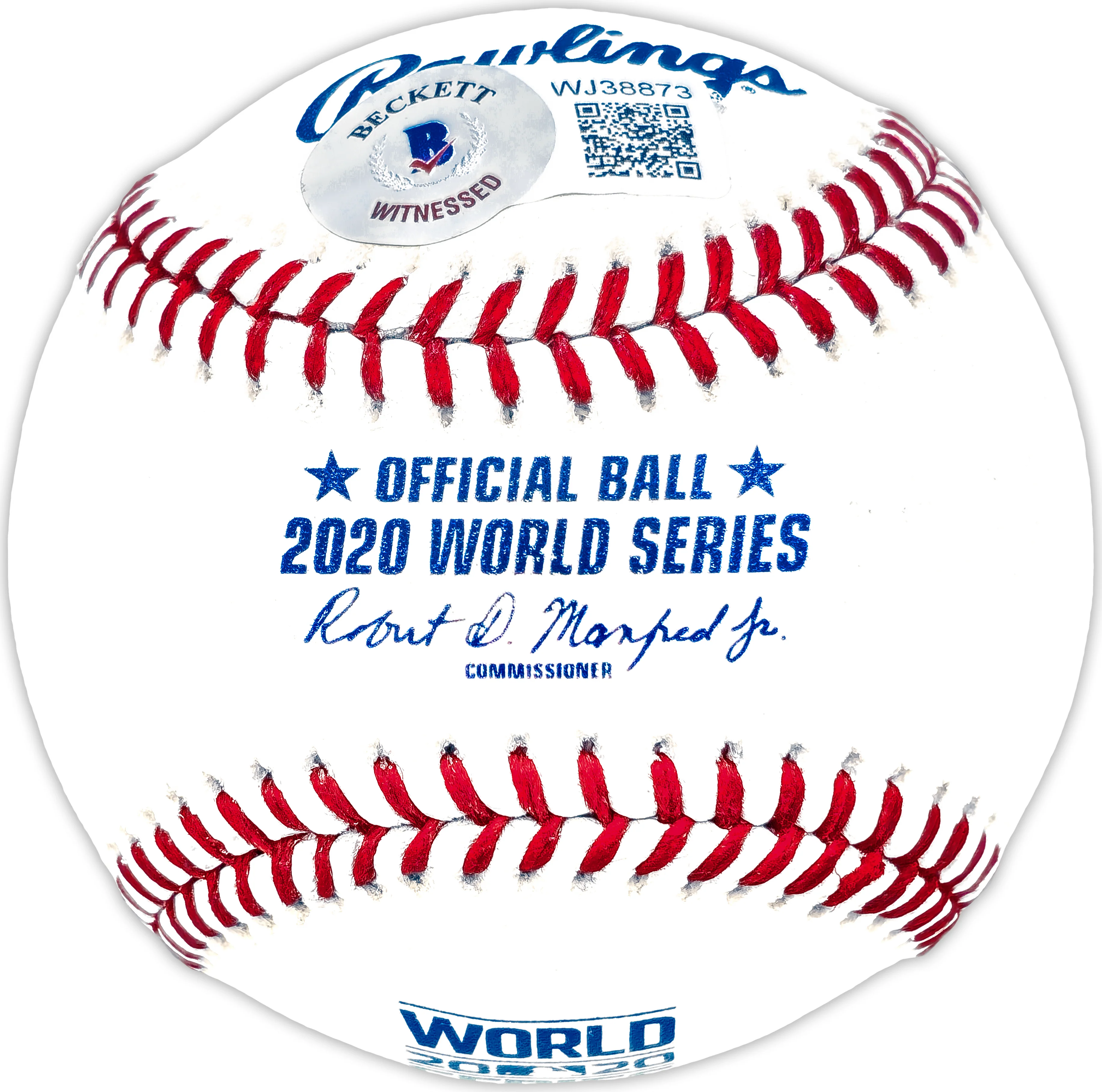 Walker Buehler Autographed Official 2020 World Series Baseball Los Angeles Dodgers Beckett BAS QR Stock #193679 - Image 2