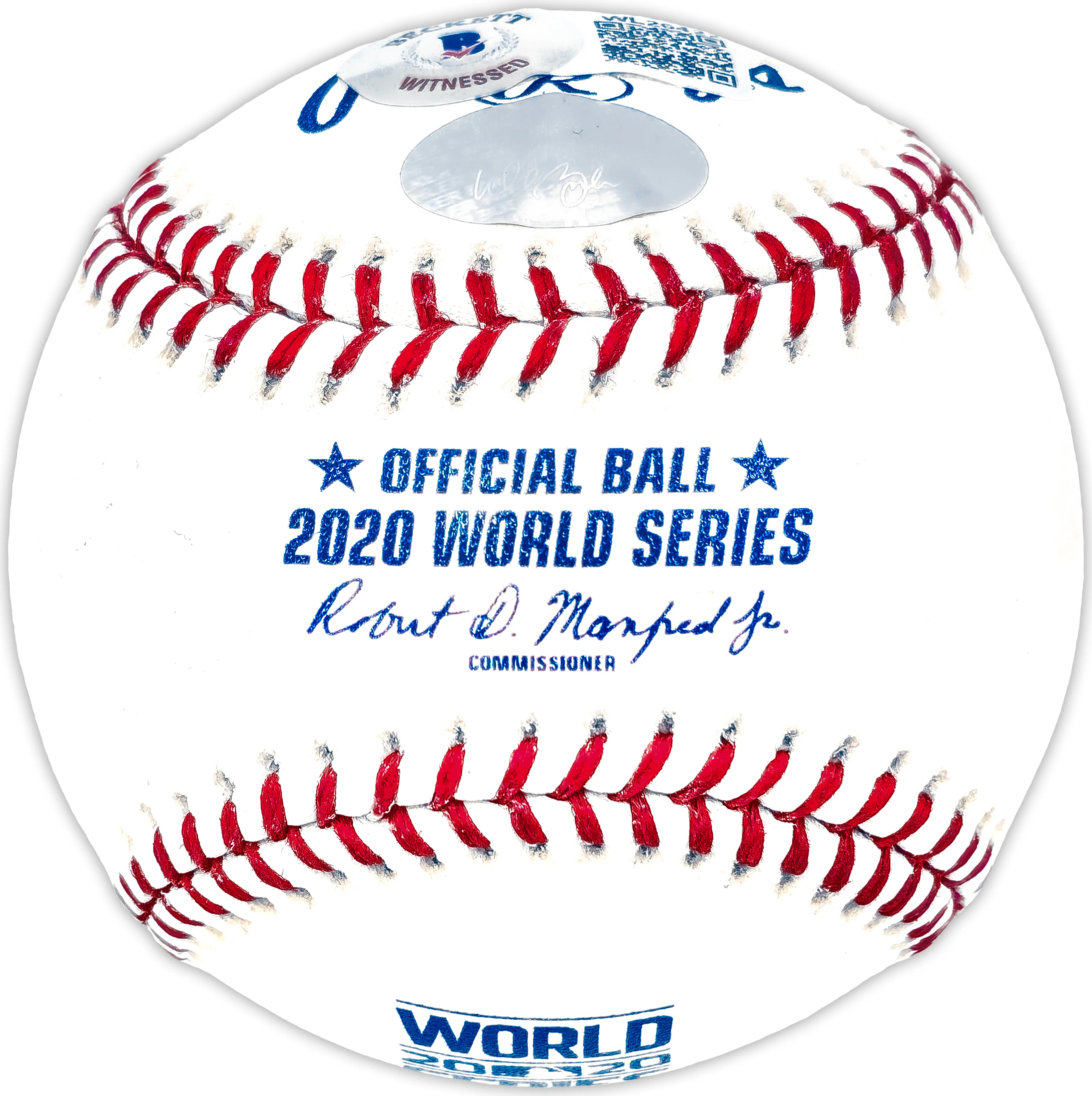 Walker Buehler Autographed Official 2020 World Series MLB Baseball Los Angeles Dodgers "2020 WS Champs" Beckett BAS QR Stock #203868 - Image 2