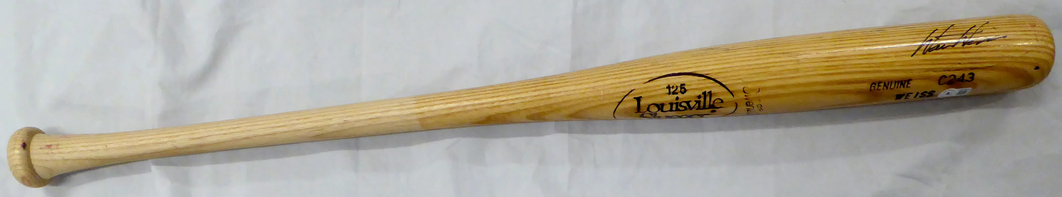 Walt Weiss Autographed 1990 Game Issued Louisville Slugger Bat Oakland A's Beckett BAS QR #BF24934 - Image 5