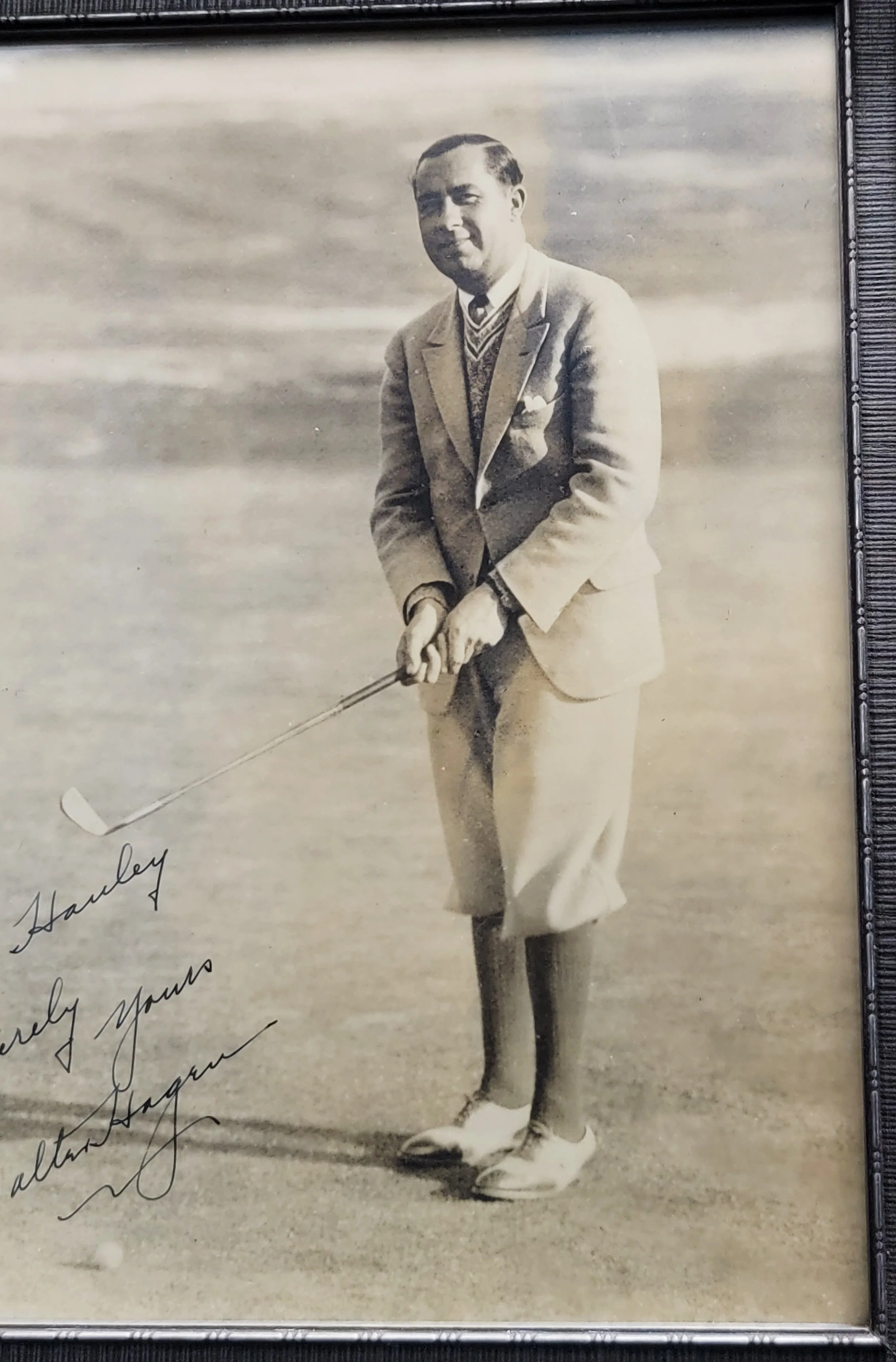 Walter Hagen Autographed Framed 10x13 Photo "To Bill, Sincerely Yours" Beckett BAS #AB72804 - Image 3