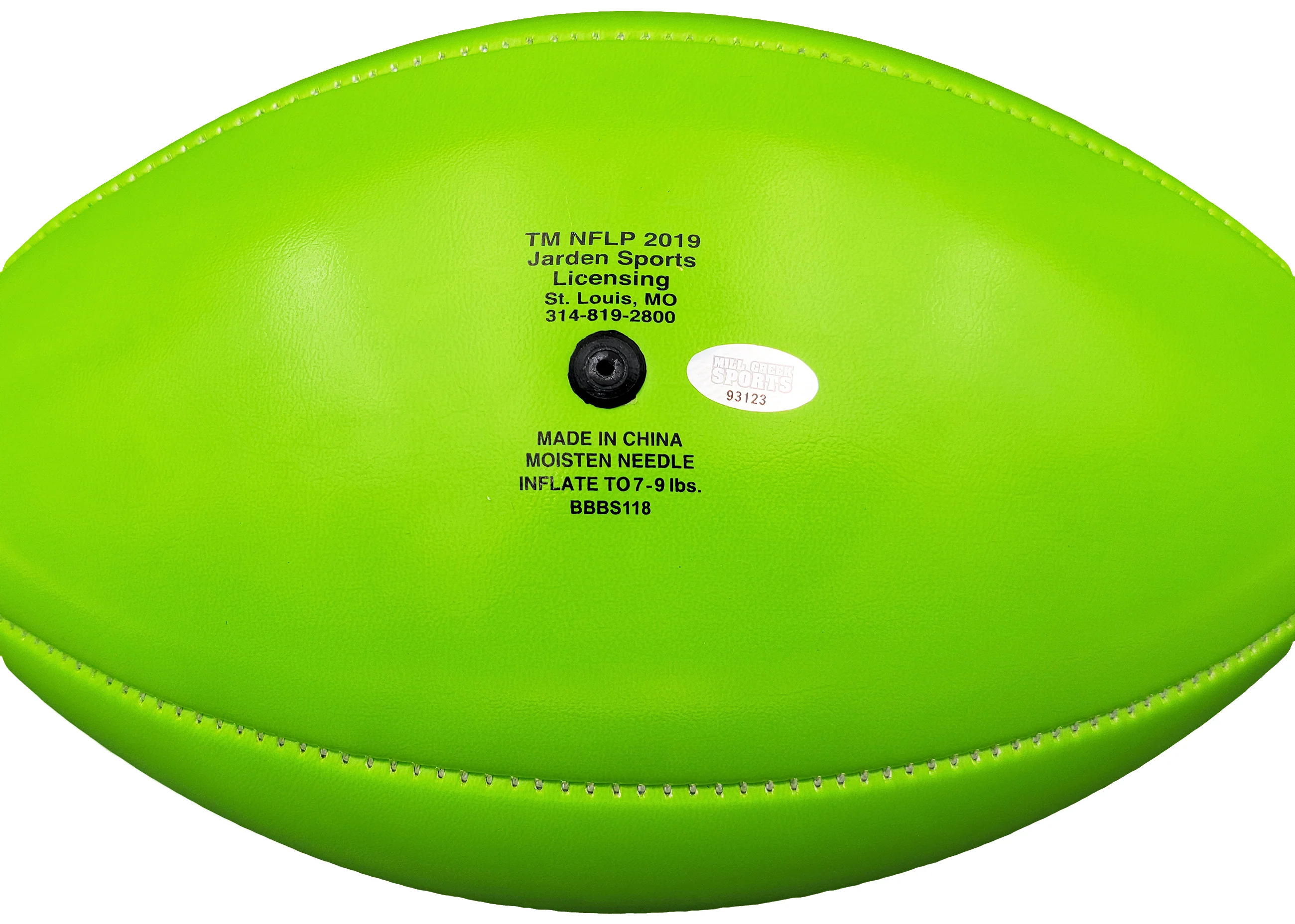 Walter Jones Autographed Seattle Seahawks Green Logo Football MCS Holo Stock #203088 - Image 5
