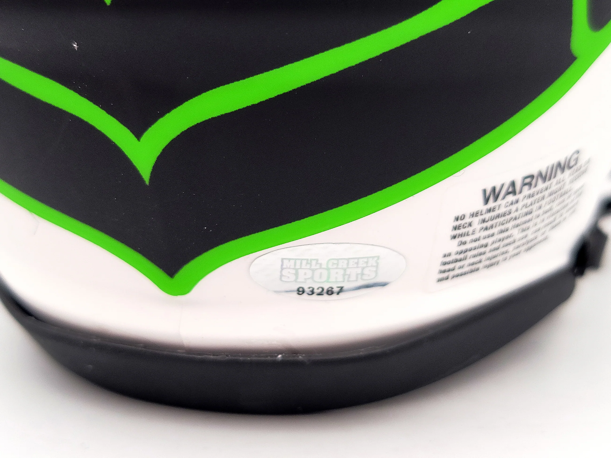 Walter Jones Autographed Seattle Seahawks Lunar Eclipse White Speed Mini Helmet MCS Holo Stock #203086 - Image 4