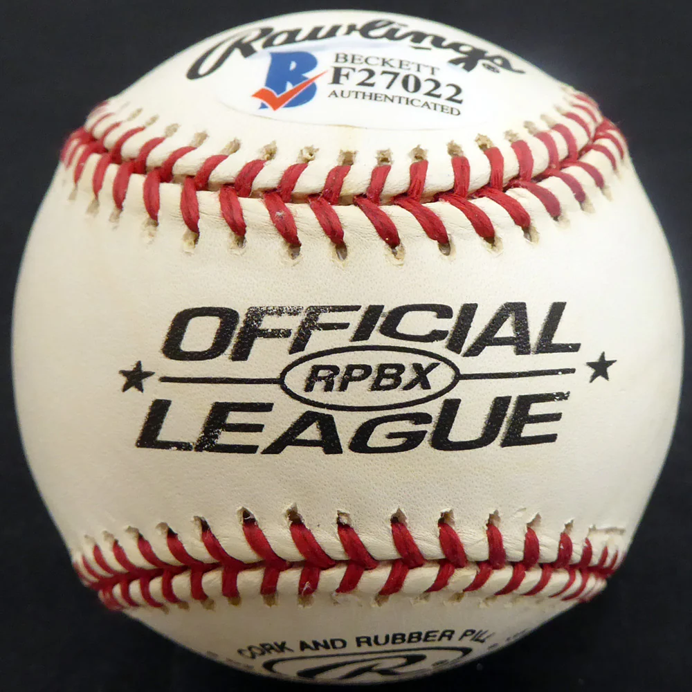 Walter Masterson Autographed Official League Baseball Boston Red Sox, Detroit Tigers Beckett BAS #F27022 - Image 2