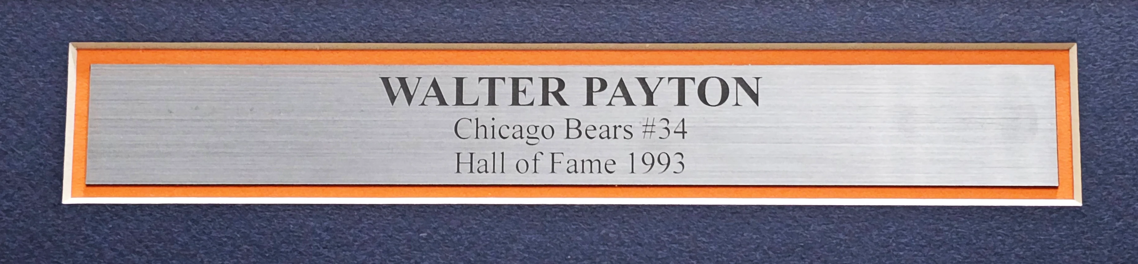 Walter Payton Autographed Framed White T-Shirt Chicago Bears "34" JSA #CC88893 - Image 5