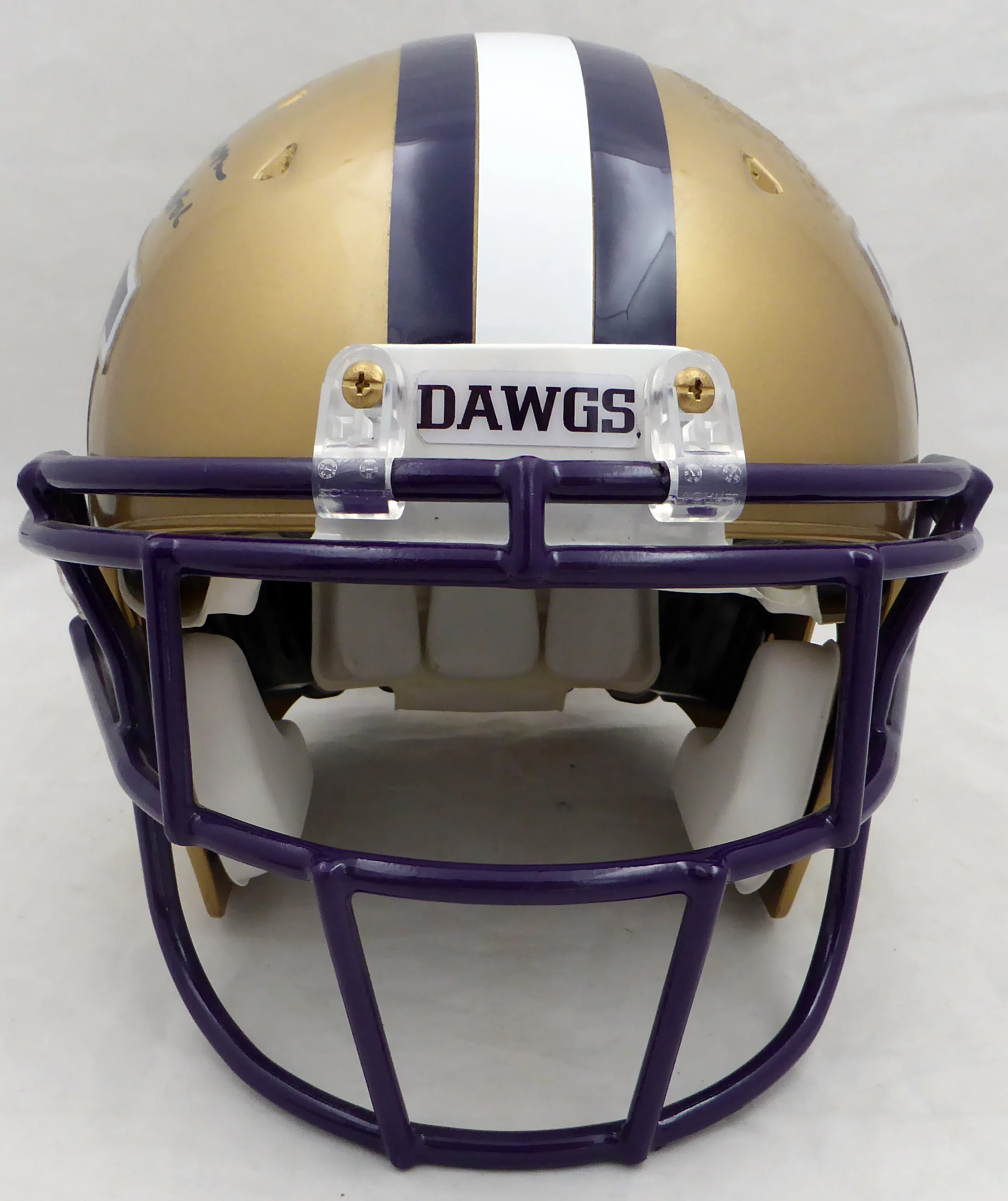 Warren Moon Autographed Gold Speed Authentic Full Size Helmet Washington Huskies "HOF 06" MCS Holo #82059 - Image 3