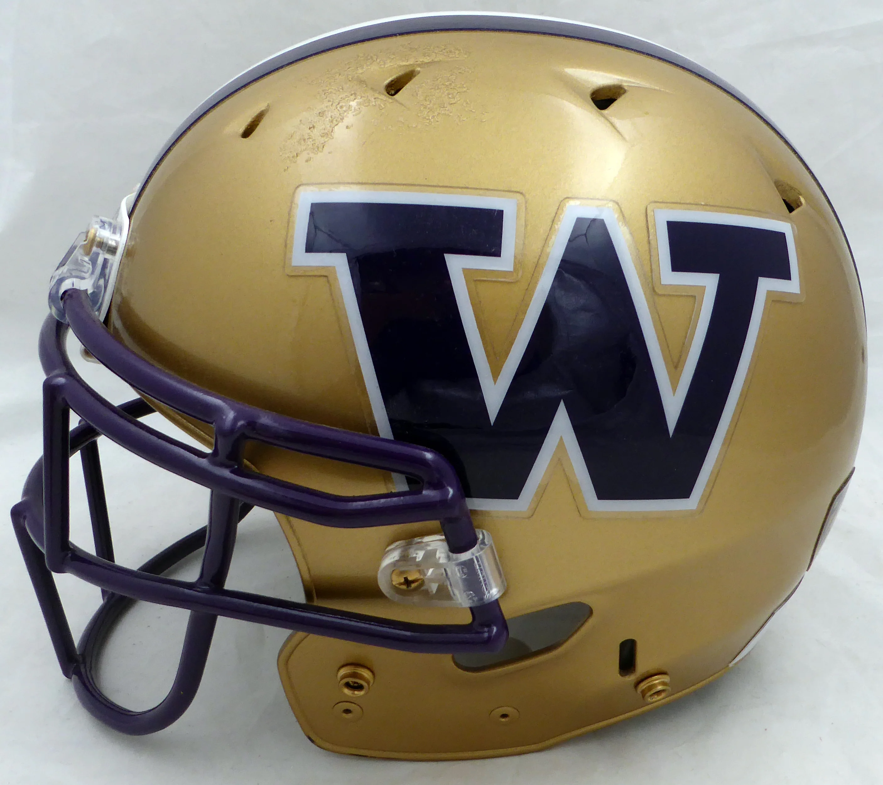 Warren Moon Autographed Gold Speed Authentic Full Size Helmet Washington Huskies "HOF 06" MCS Holo #82059 - Image 4