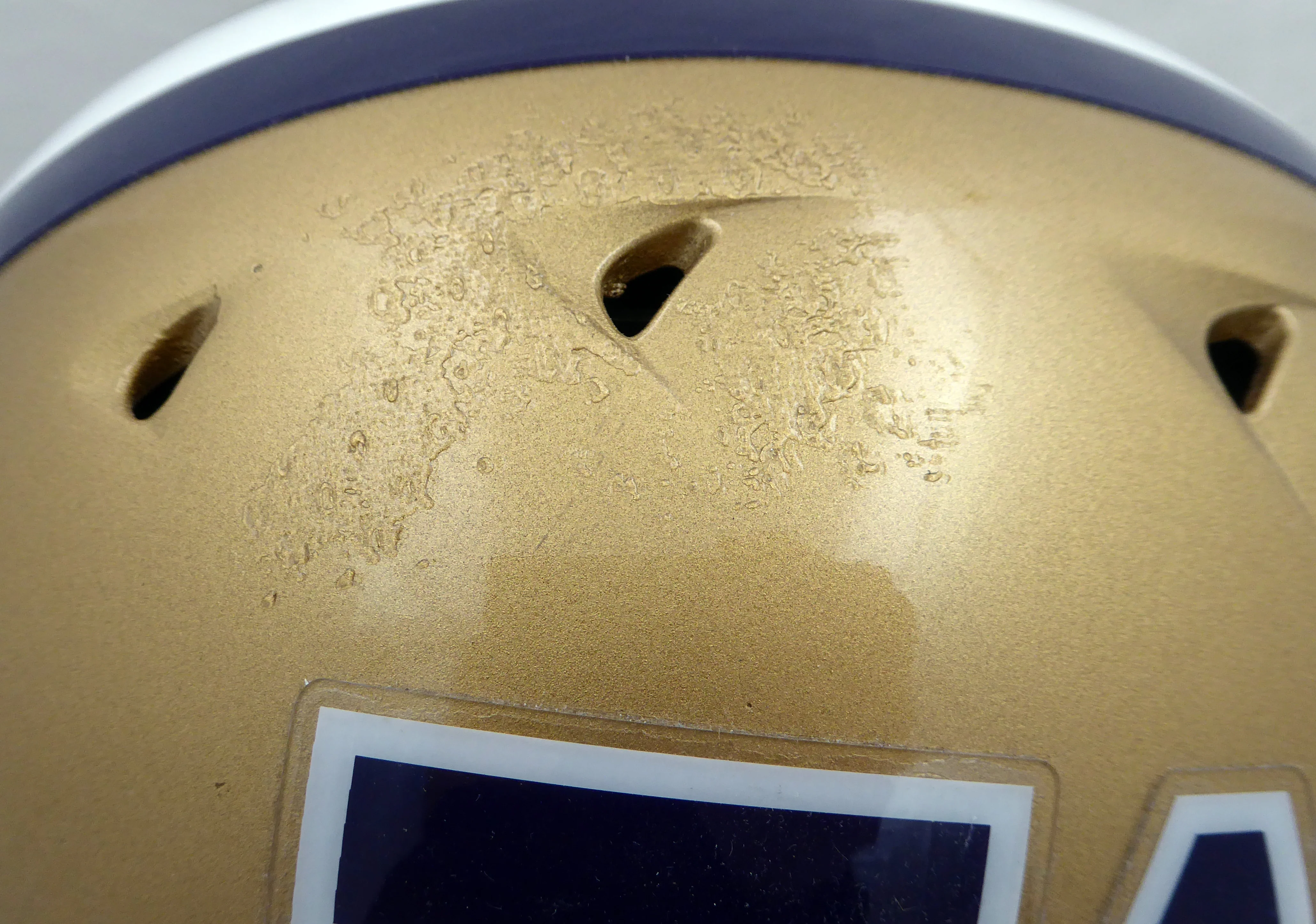 Warren Moon Autographed Gold Speed Authentic Full Size Helmet Washington Huskies "HOF 06" MCS Holo #82059 - Image 5