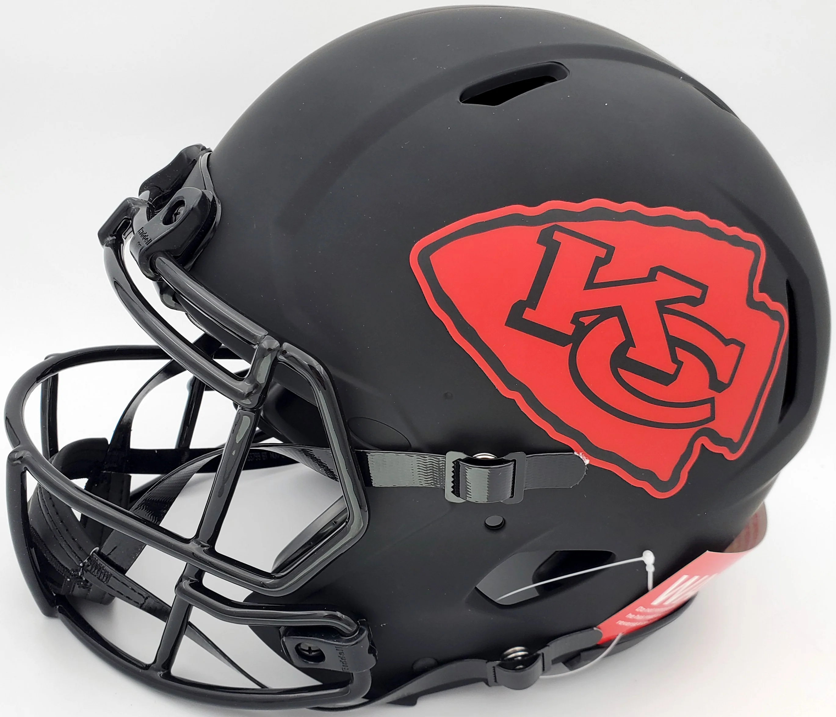 Warren Moon Autographed Kansas City Chiefs Eclipse Black Full Size Speed Authentic Helmet "HOF 06" MCS Holo Stock #187025 - Image 4