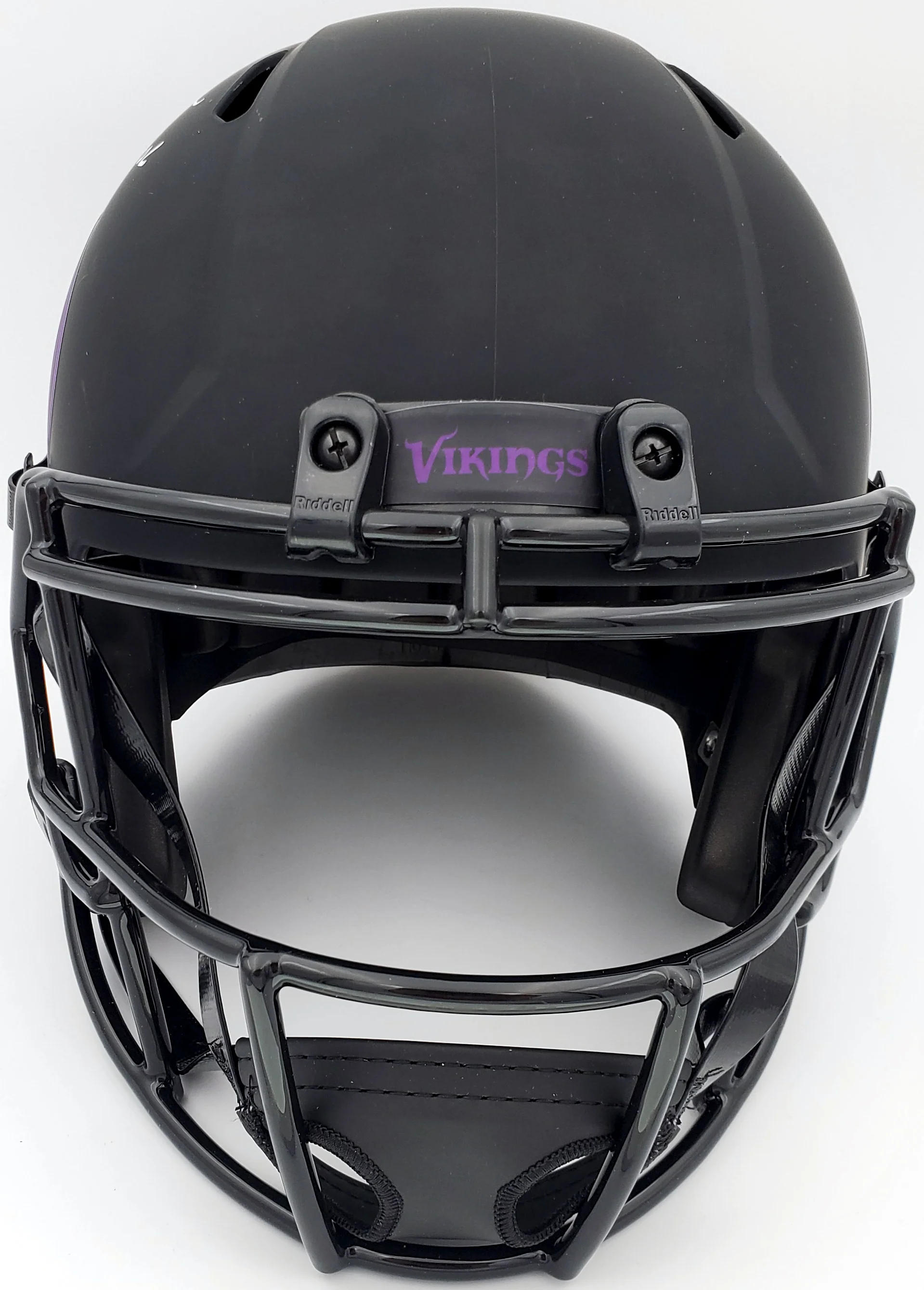 Warren Moon Autographed Minnesota Vikings Eclipse Black Full Size Speed Replica Helmet "HOF 06" MCS Holo Stock #187023 - Image 5