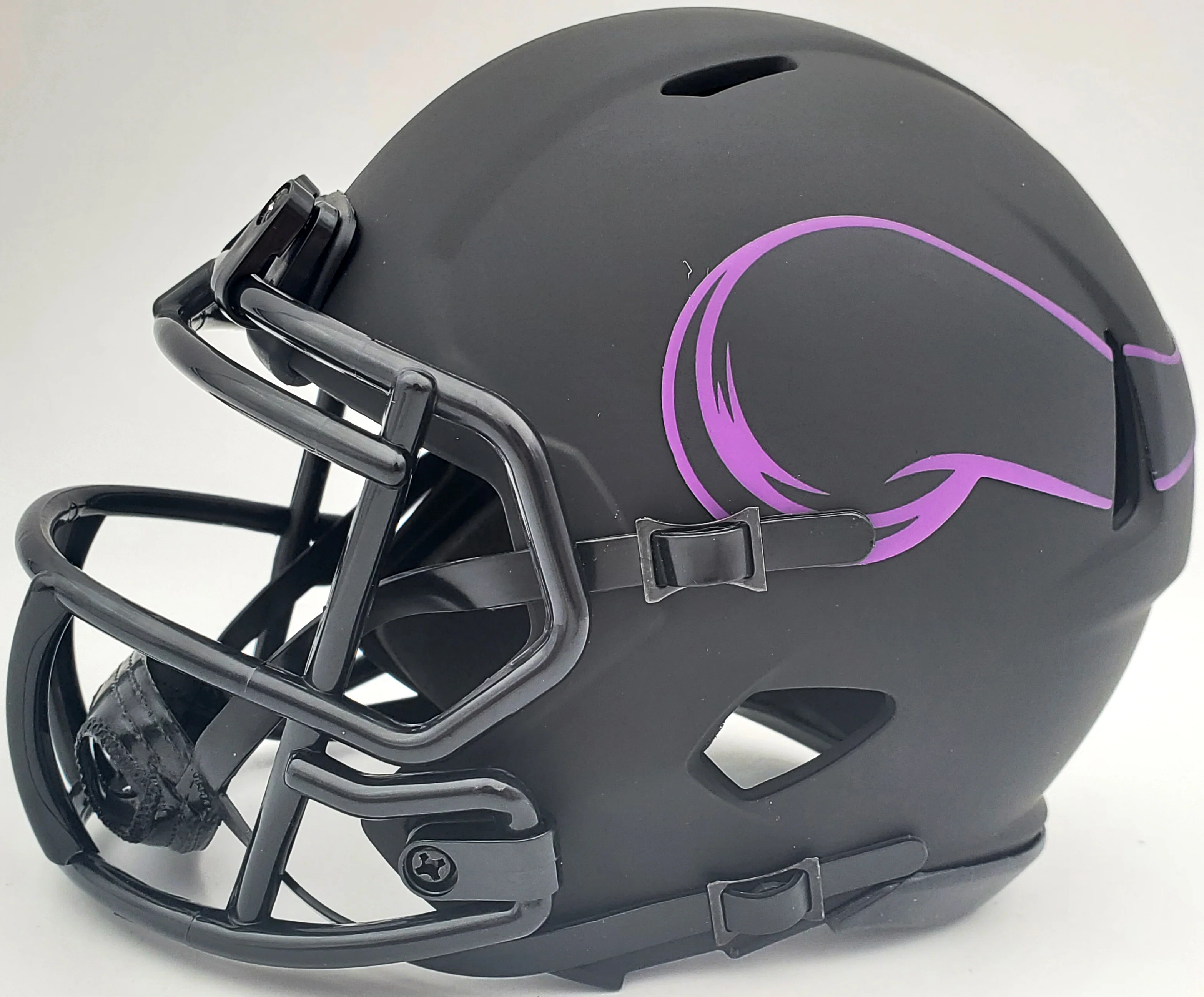 Warren Moon Autographed Minnesota Vikings Eclipse Black Mini Helmet "HOF 06" MCS Holo Stock #197050 - Image 4