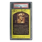 Warren Spahn Signed 4x6 Milwaukee Braves Hall Of Fame Plaque Card PSA/DNA 85027808 - Image 3