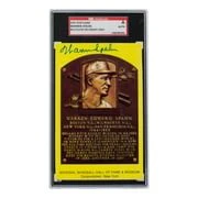 Warren Spahn Signed Slabbed Milwaukee Braves Hall of Fame Plaque Postcard SGC - Image 4