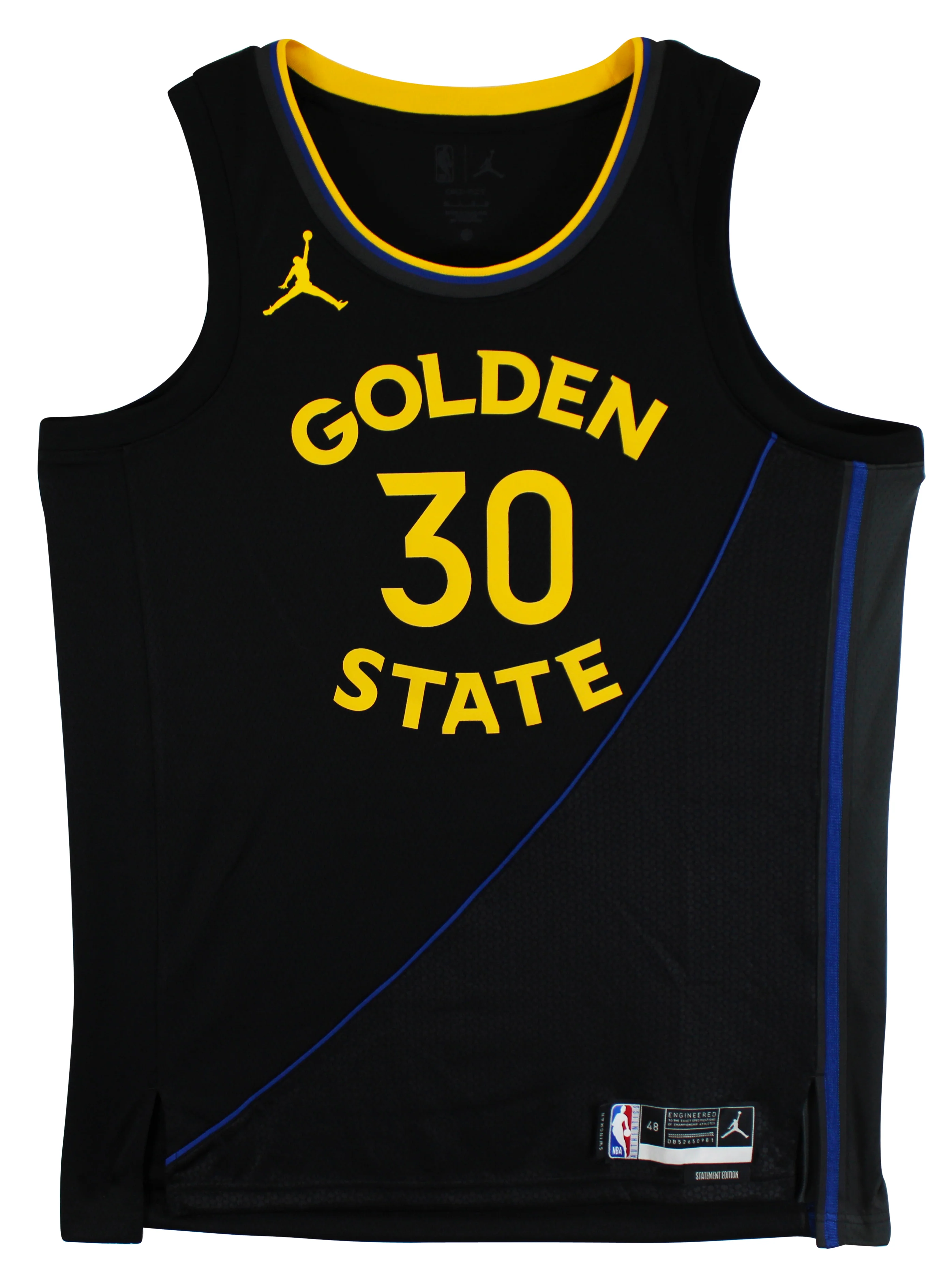 Warriors Stephen Curry Signed Black Jordan Brand Nike Swingman Jersey BAS Wit - Image 5
