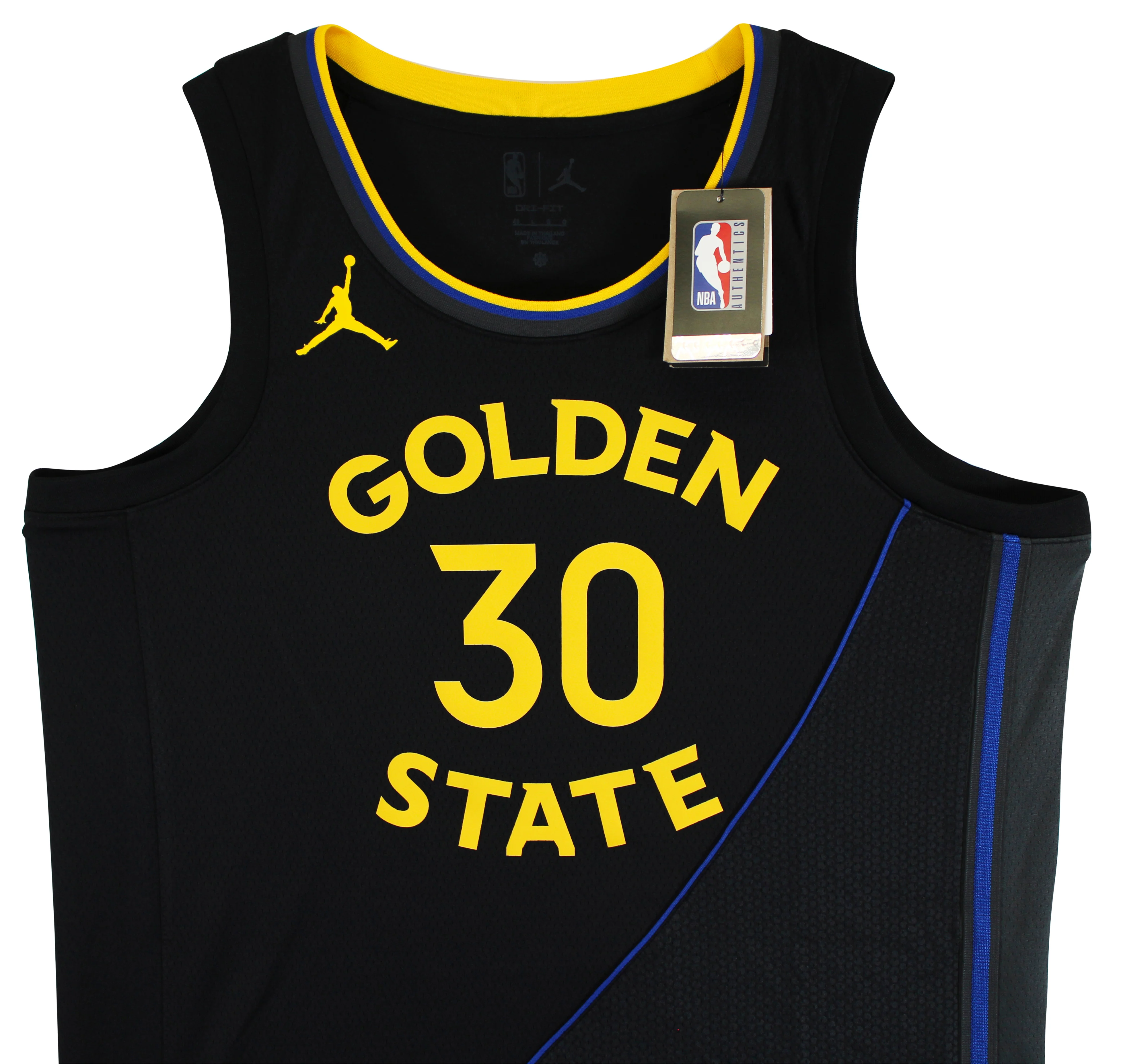 Warriors Stephen Curry Signed Black Jordan Brand Nike Swingman Jersey BAS Wit - Image 6