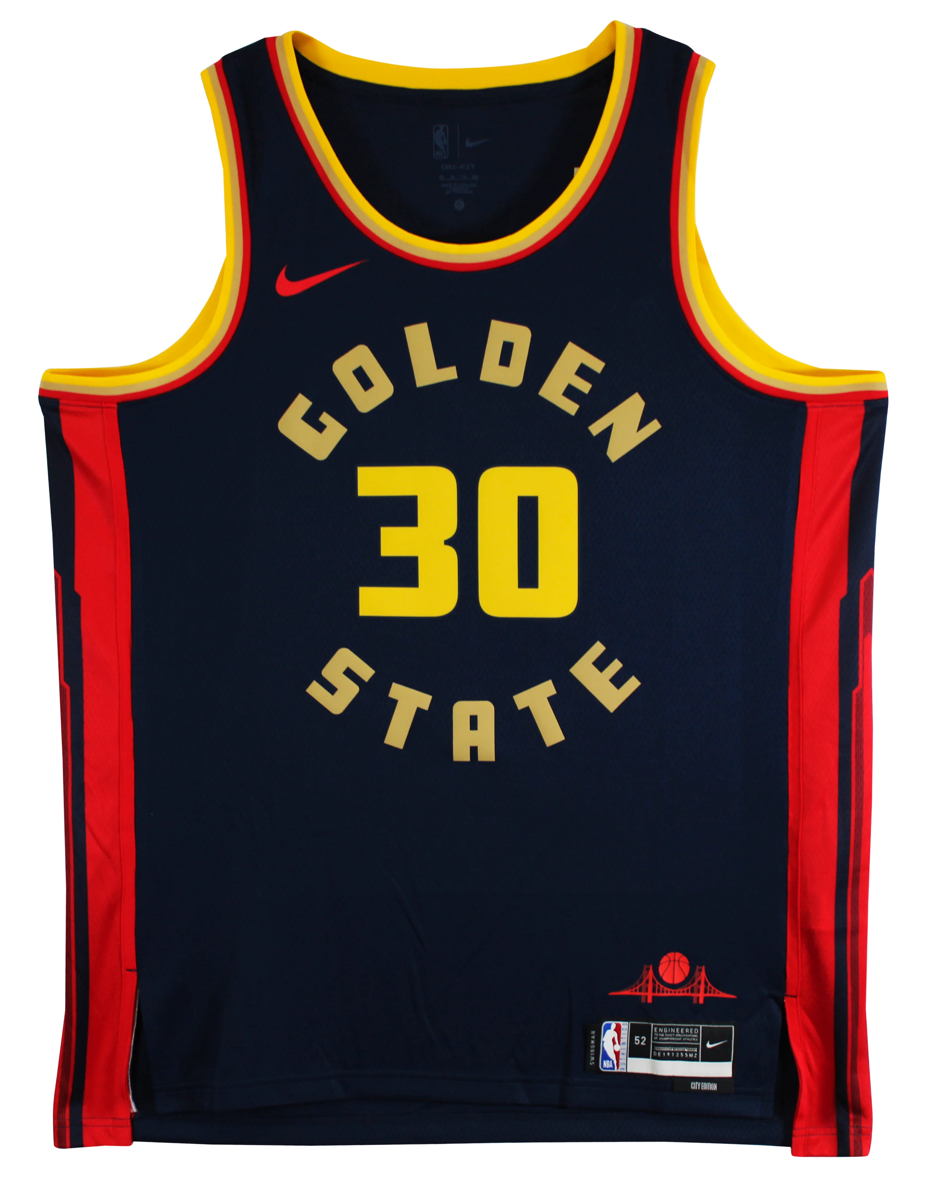 Warriors Stephen Curry Signed Navy Blue Nike 2024 City Swingman Jersey BAS - Image 5