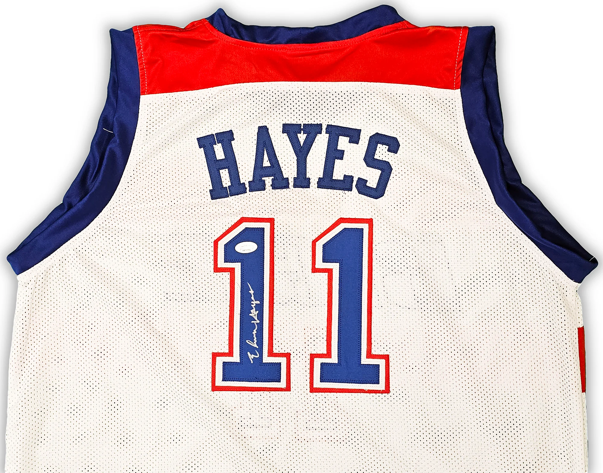 Washington Bullets Elvin Hayes Autographed White Jersey JSA Stock #215702 - Image 3