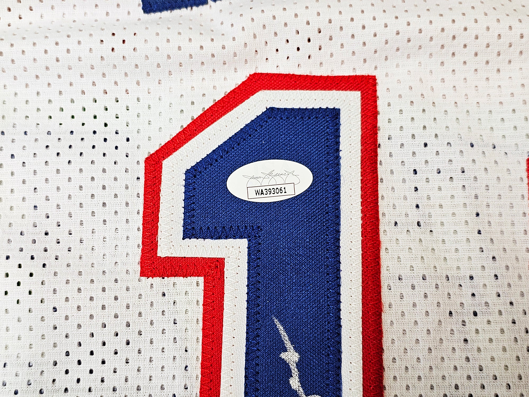 Washington Bullets Elvin Hayes Autographed White Jersey JSA Stock #215702 - Image 5