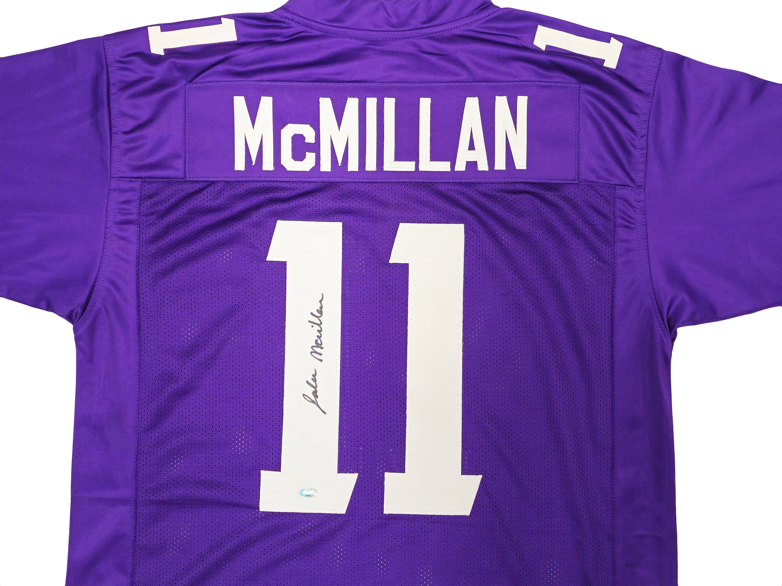 Washington Huskies Jalen McMillan Autographed Purple Jersey MCS Holo Stock #222069 - Image 3