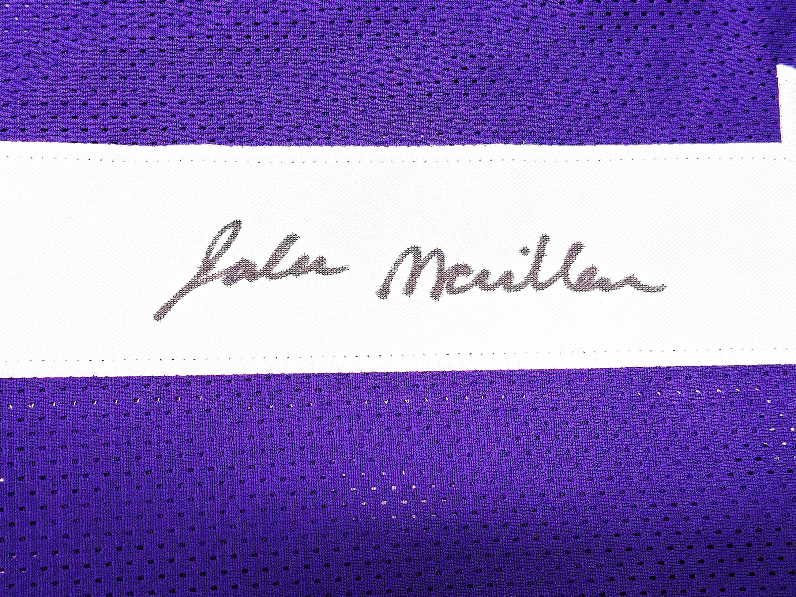 Washington Huskies Jalen McMillan Autographed Purple Jersey MCS Holo Stock #222069 - Image 4