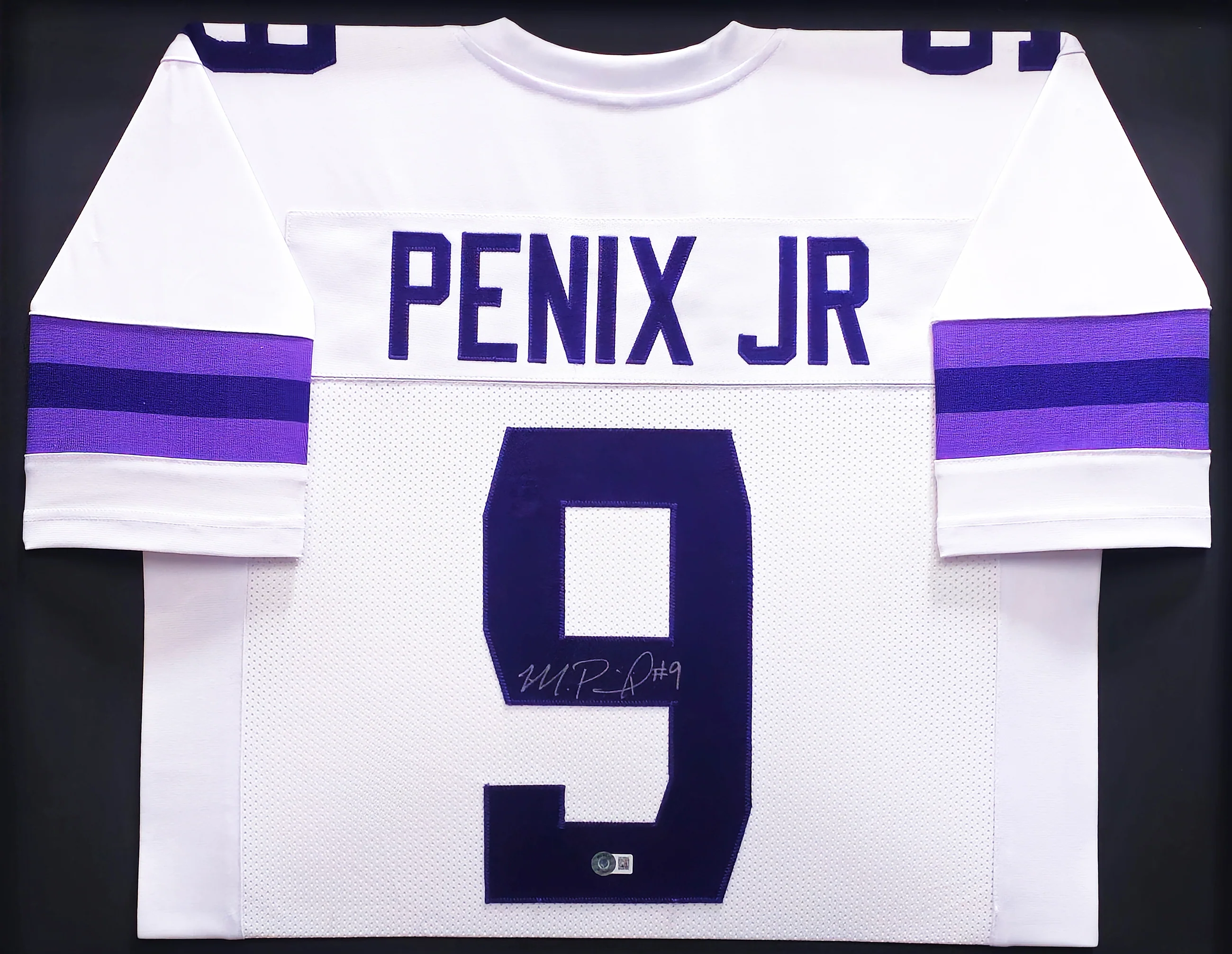 Washington Huskies Michael Penix Jr. Autographed Framed White Jersey Beckett BAS Witness Stock #234601 - Image 2