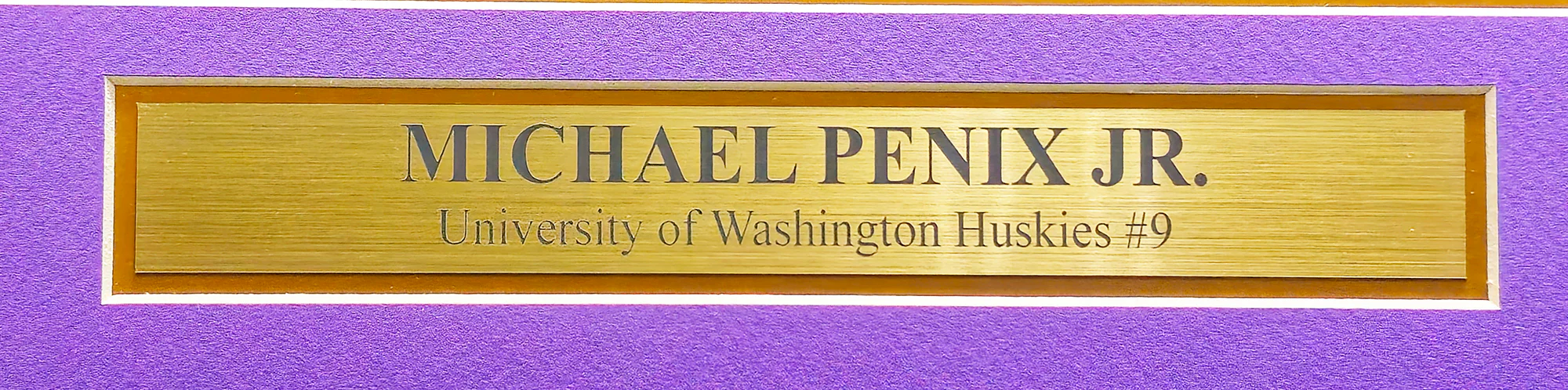 Washington Huskies Michael Penix Jr. Autographed Framed White Jersey Beckett BAS Witness Stock #234601 - Image 5